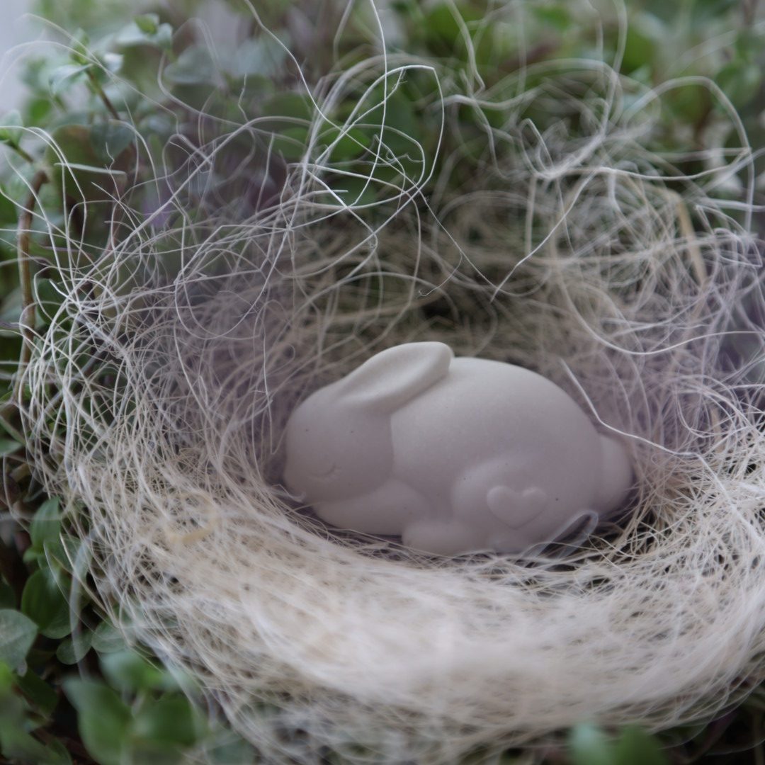 Silikon - Gießform - Müdes Häschen - Dekohase - Osterhase - mit Herz – Bild 3