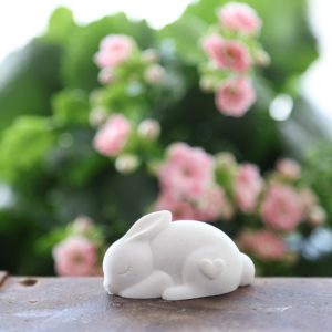 Silikon - Gießform - Müdes Häschen - Dekohase - Osterhase - mit Herz