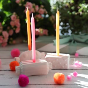Silikon - Gießform - Bonbon-Kerzenhalter - für Geburtstagskerzen - wähle aus 3 Designs