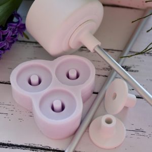 Silikon - Gießform - 0,8mm Stabhalterung - 3fach-Form - Fuß für Stäbe - vielfältig nutzbar