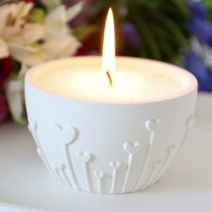 Silikon - Gießform - Schale mit kleinen Herzen - Dekoschale - Pflanzschale - Kerzenschale