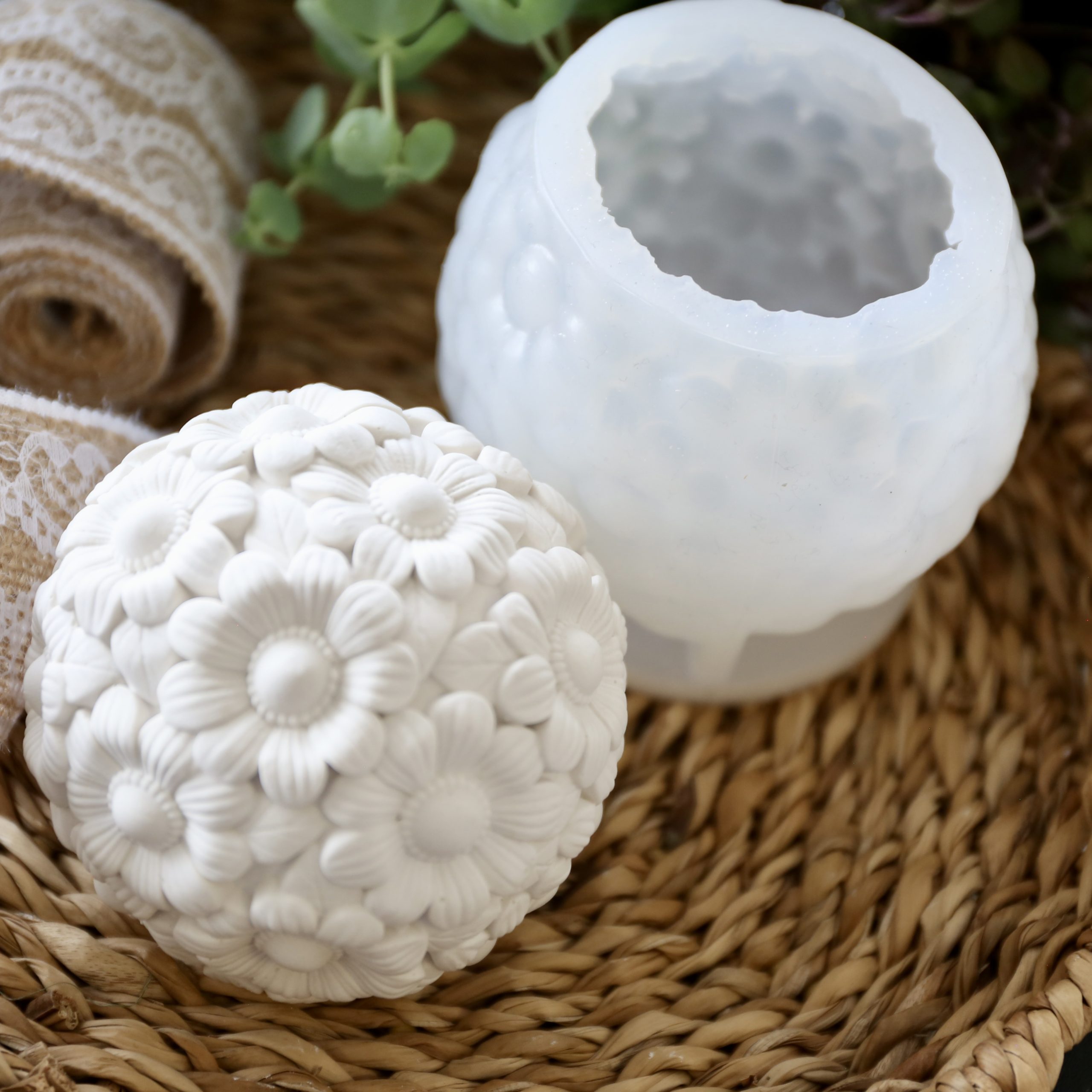 Silikon - Gießform - Wunderschöne Blumenkugel - Blütenkugel - Gartenstecker - wähle auf 5 Optionen – Bild 16