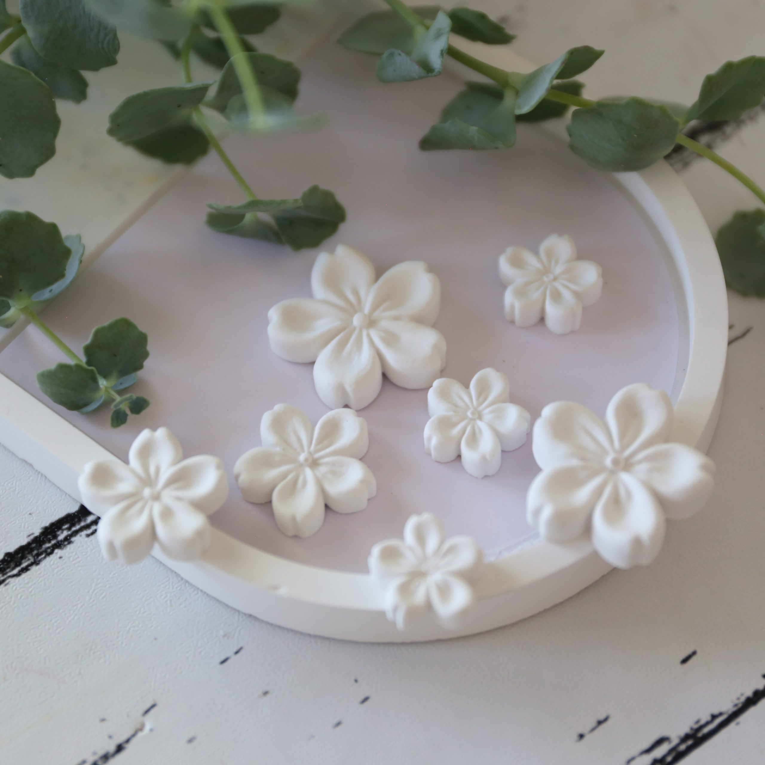 Silikon - Gießform - Silikonmatte - Mini Blüten Mix - flach - zum Applizieren – Bild 9