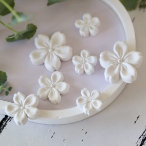 Silikon - Gießform - Silikonmatte - Mini Blüten Mix - flach - zum Applizieren