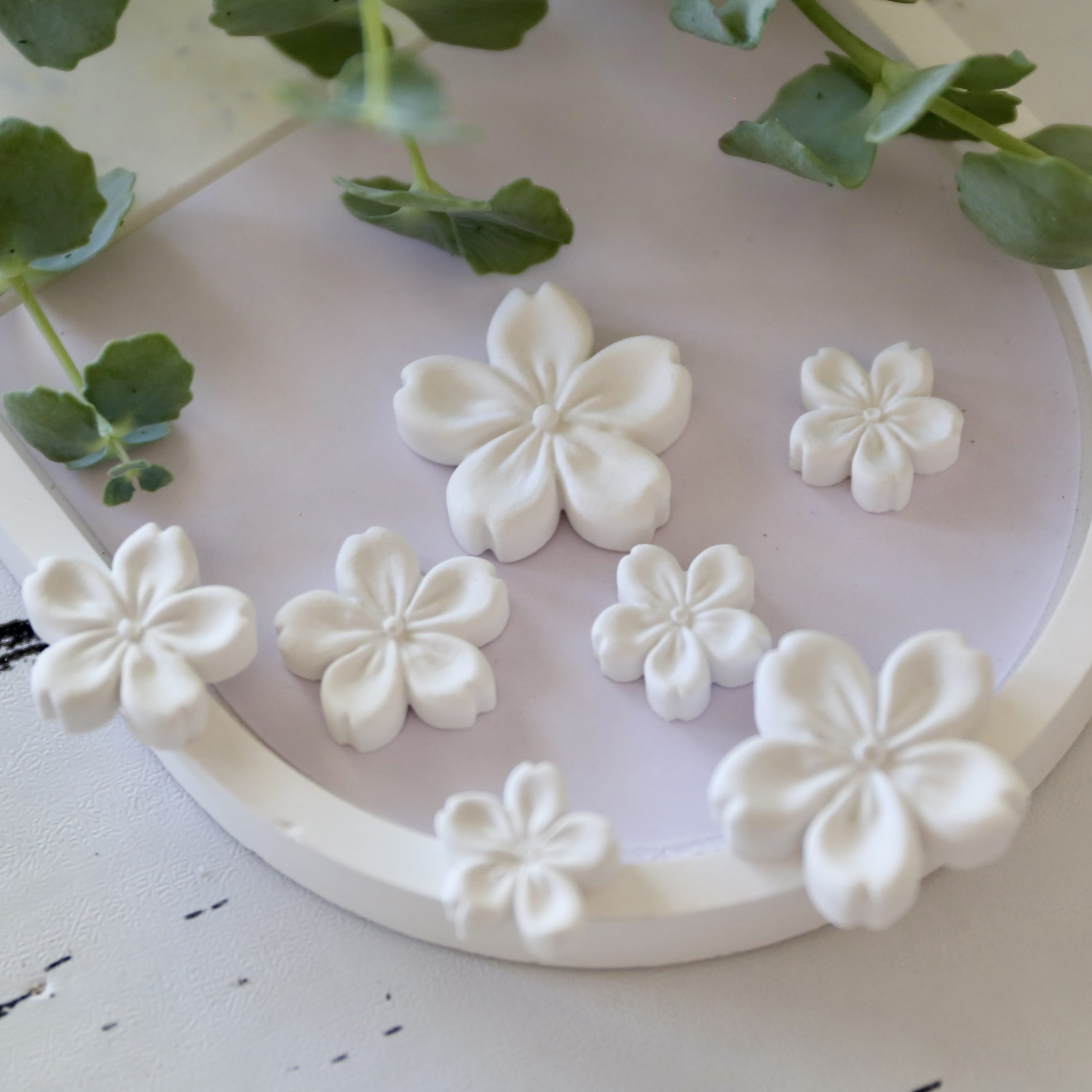 Silikon - Gießform - Silikonmatte - Mini Blüten Mix - flach - zum Applizieren – Bild 11