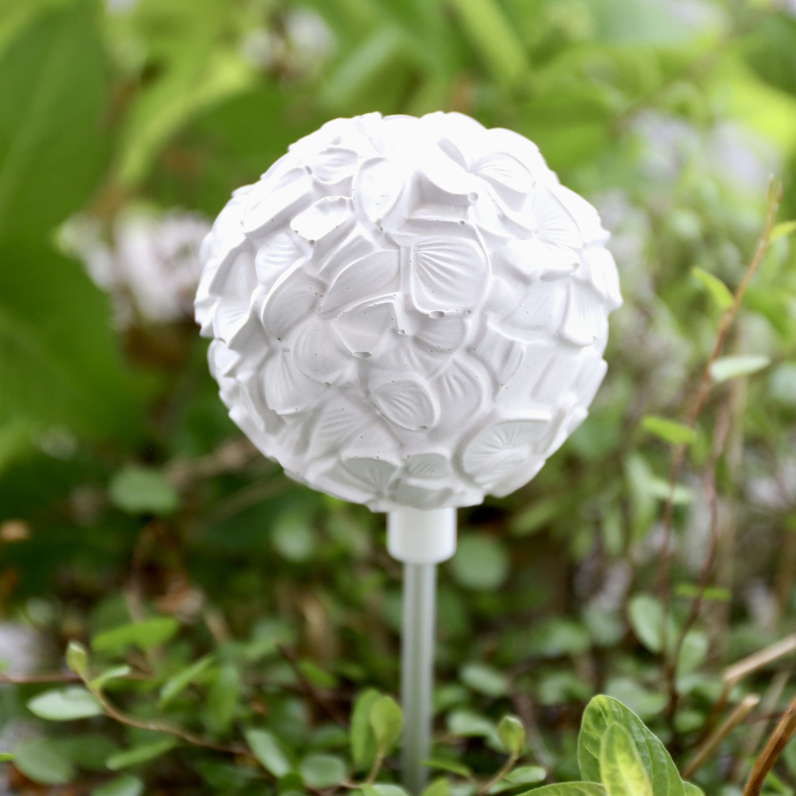 Silikon - Gießform - Dekokugel mit zartem Blütenmuster - Gartenstecker – Bild 24