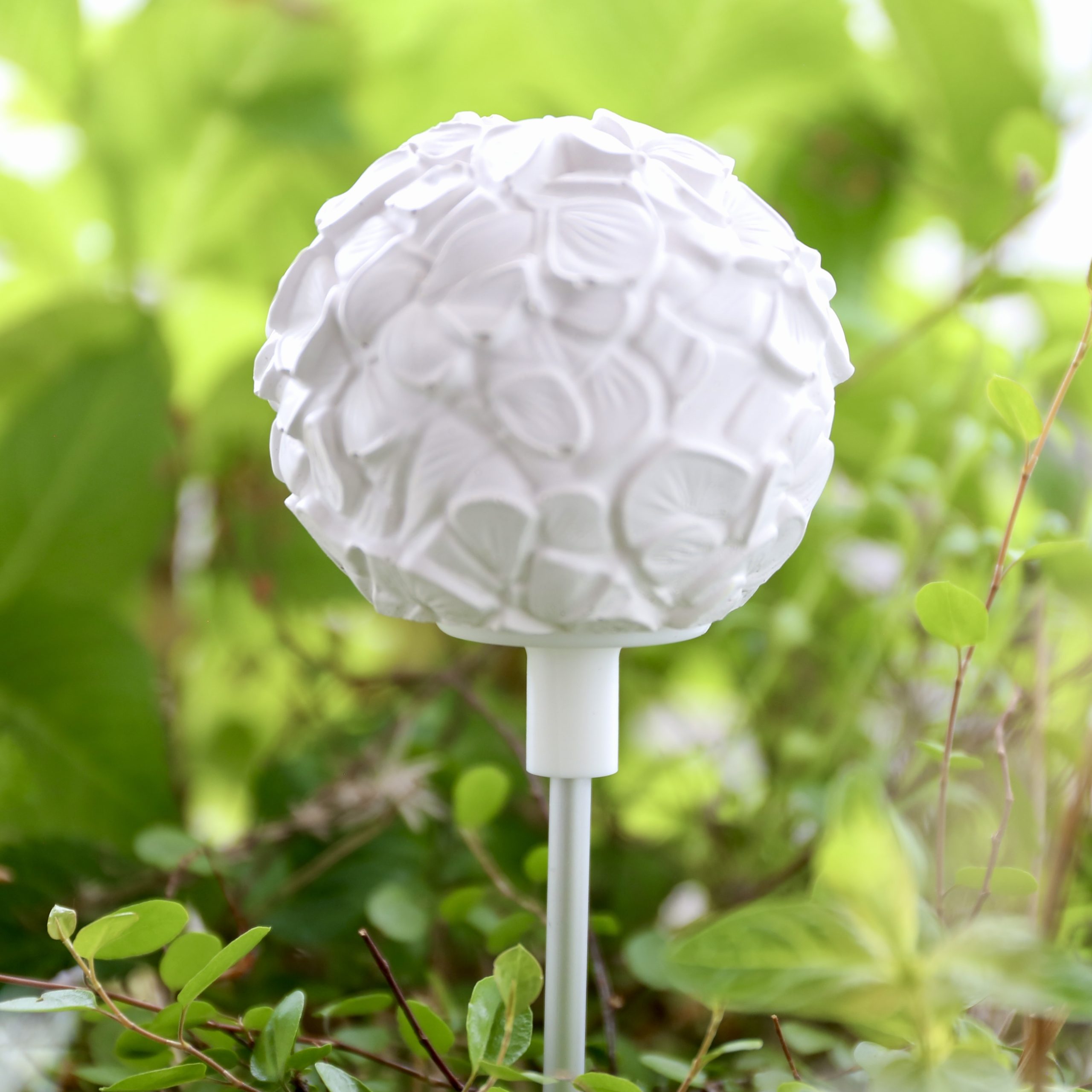 Silikon - Gießform - Dekokugel mit zartem Blütenmuster - Gartenstecker – Bild 25