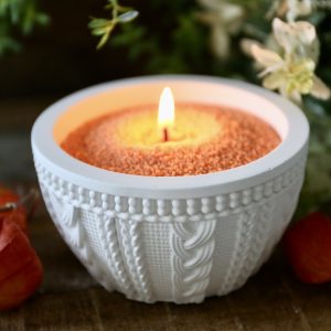 Silikon - Gießform - Strickoptik - Dekoschale - Pflanzschale