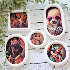 Outdoorstoff - Ölgemälde - Tiere - Inlays für Silikon - Probierset - abby and amy