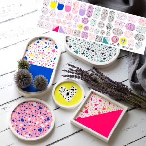 Outdoorstoff - Terrazzo Love - Inlays für Silikon - Probierset - studio.mARTinchen - abby and amy