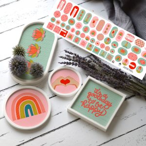 Outdoorstoff - Happiness - Inlays für Silikon - Probierset - ela ideen - abby and amy