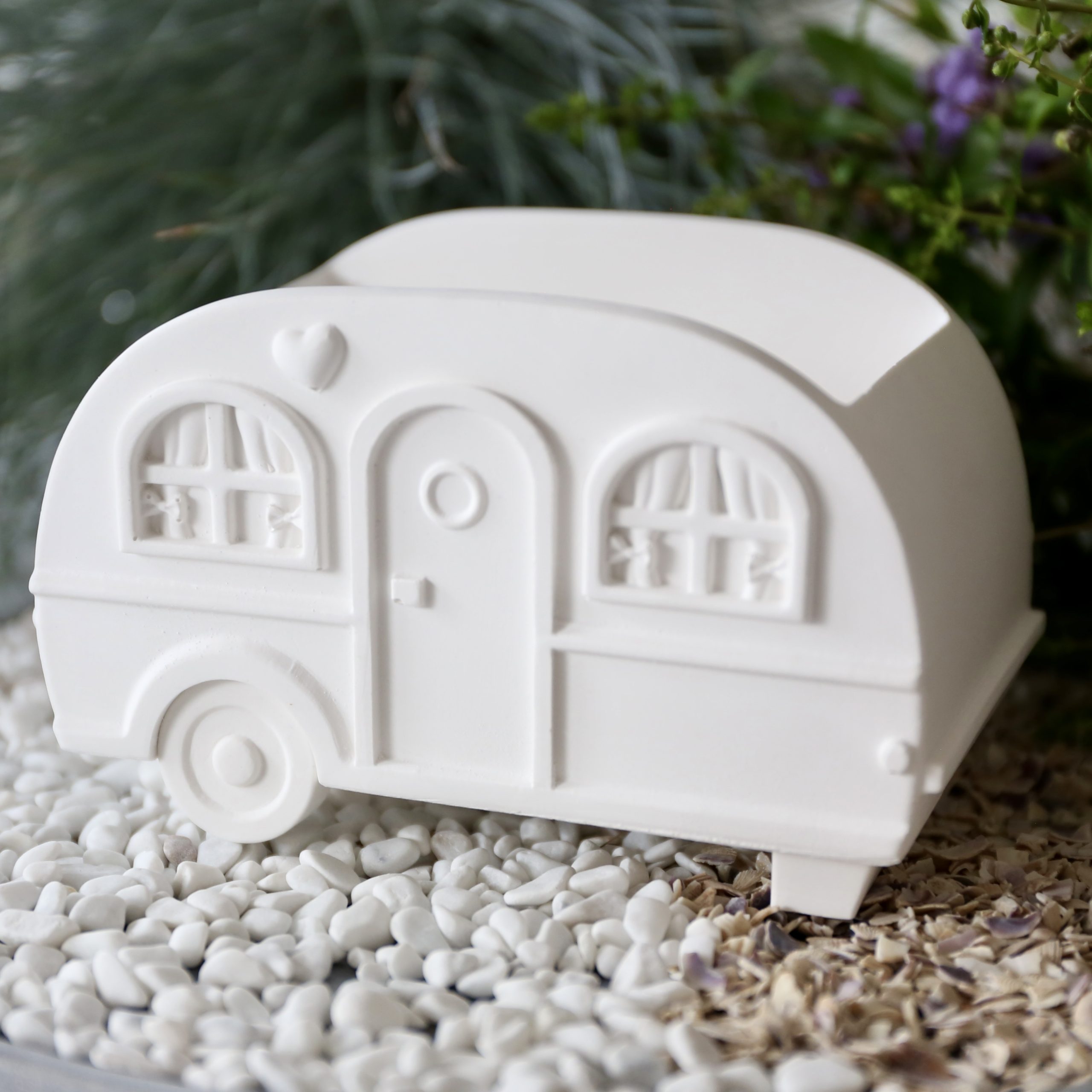 Silikon - Gießform - Camper - Wohnwagen - Blumenvase - Set - mit Manschette und Klammern – Bild 6