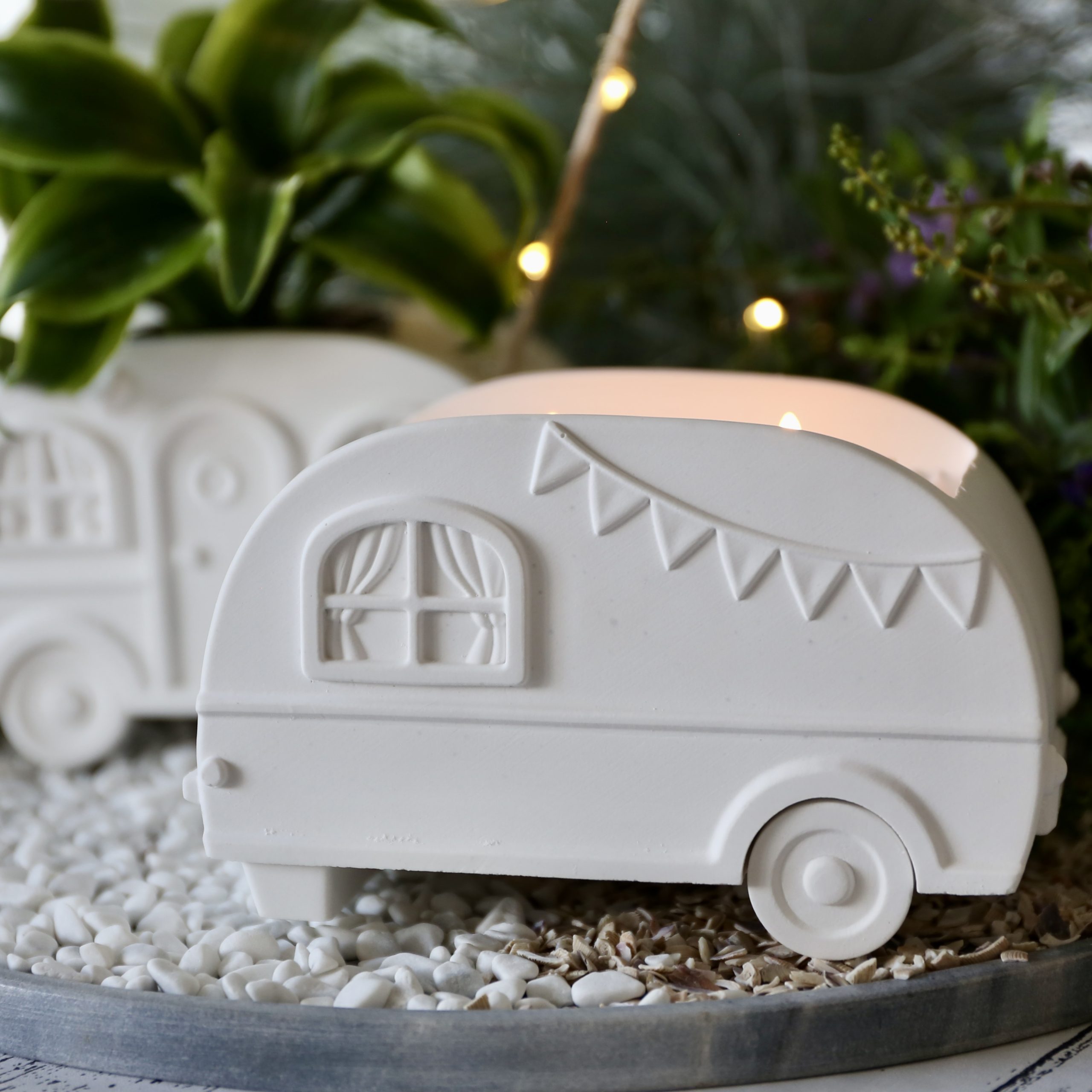 Silikon - Gießform - Camper - Wohnwagen - Blumenvase - Set - mit Manschette und Klammern – Bild 11