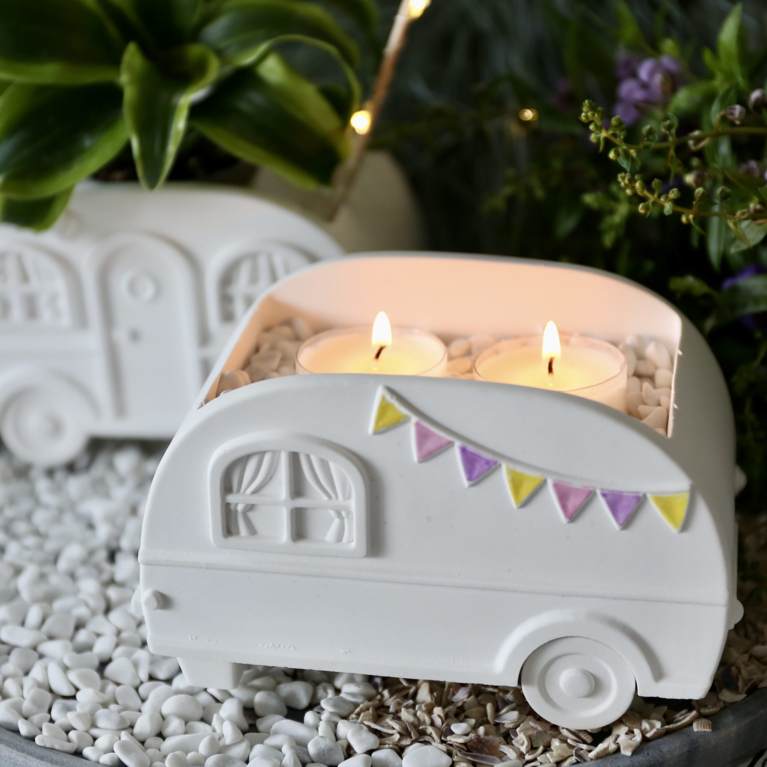 Silikon - Gießform - Camper - Wohnwagen - Blumenvase - Set - mit Manschette und Klammern – Bild 12