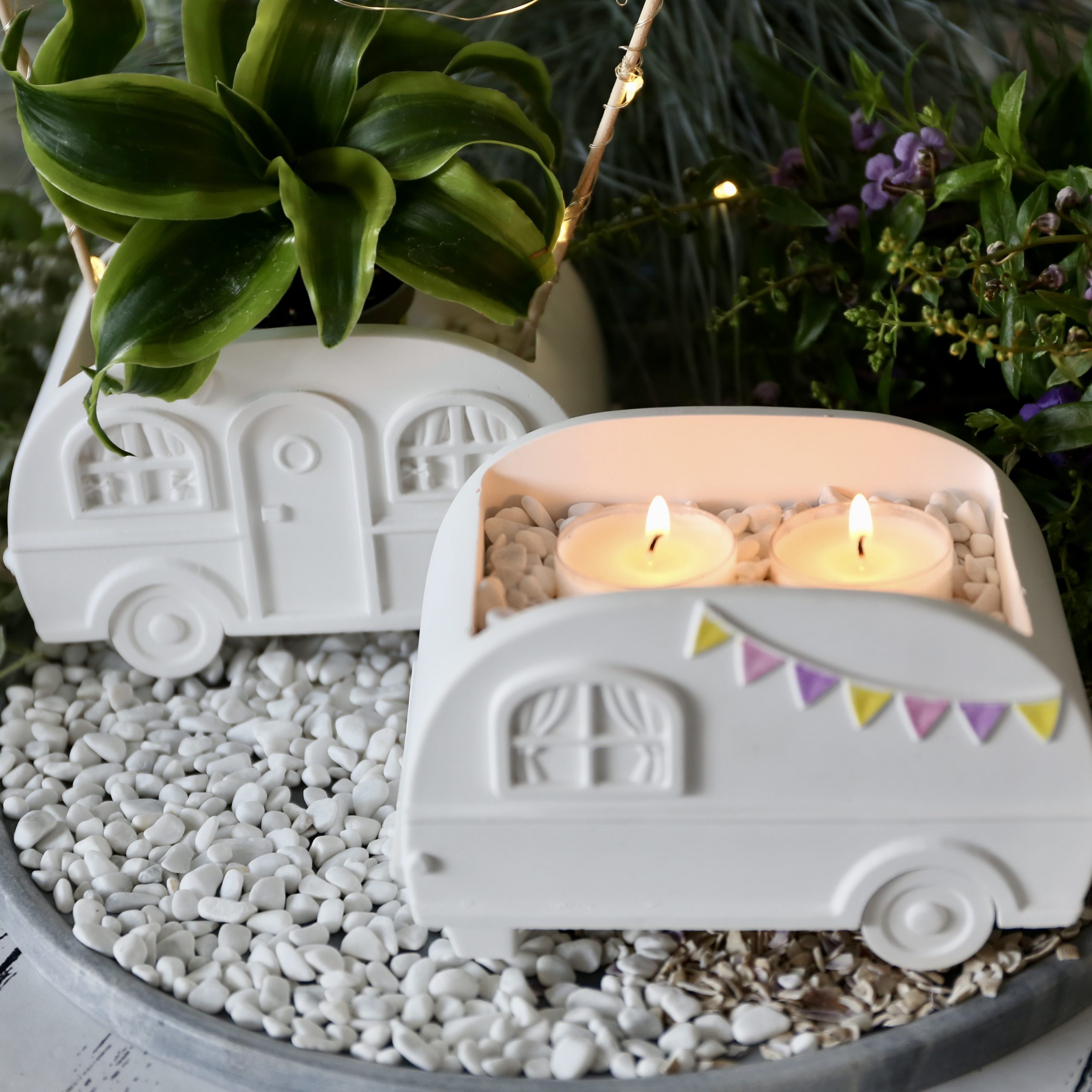 Silikon - Gießform - Camper - Wohnwagen - Blumenvase - Set - mit Manschette und Klammern – Bild 13