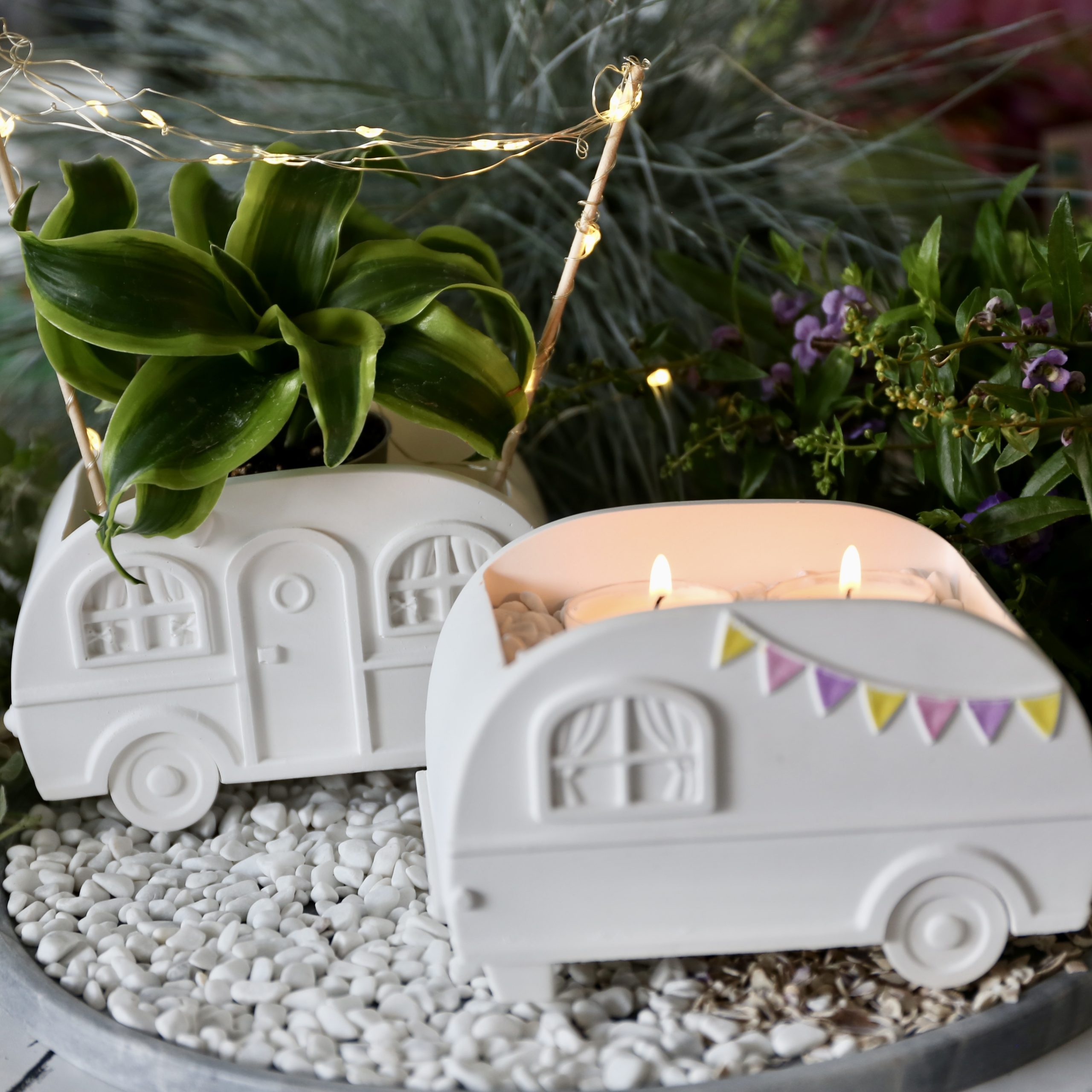 Silikon - Gießform - Camper - Wohnwagen - Blumenvase - Set - mit Manschette und Klammern – Bild 14