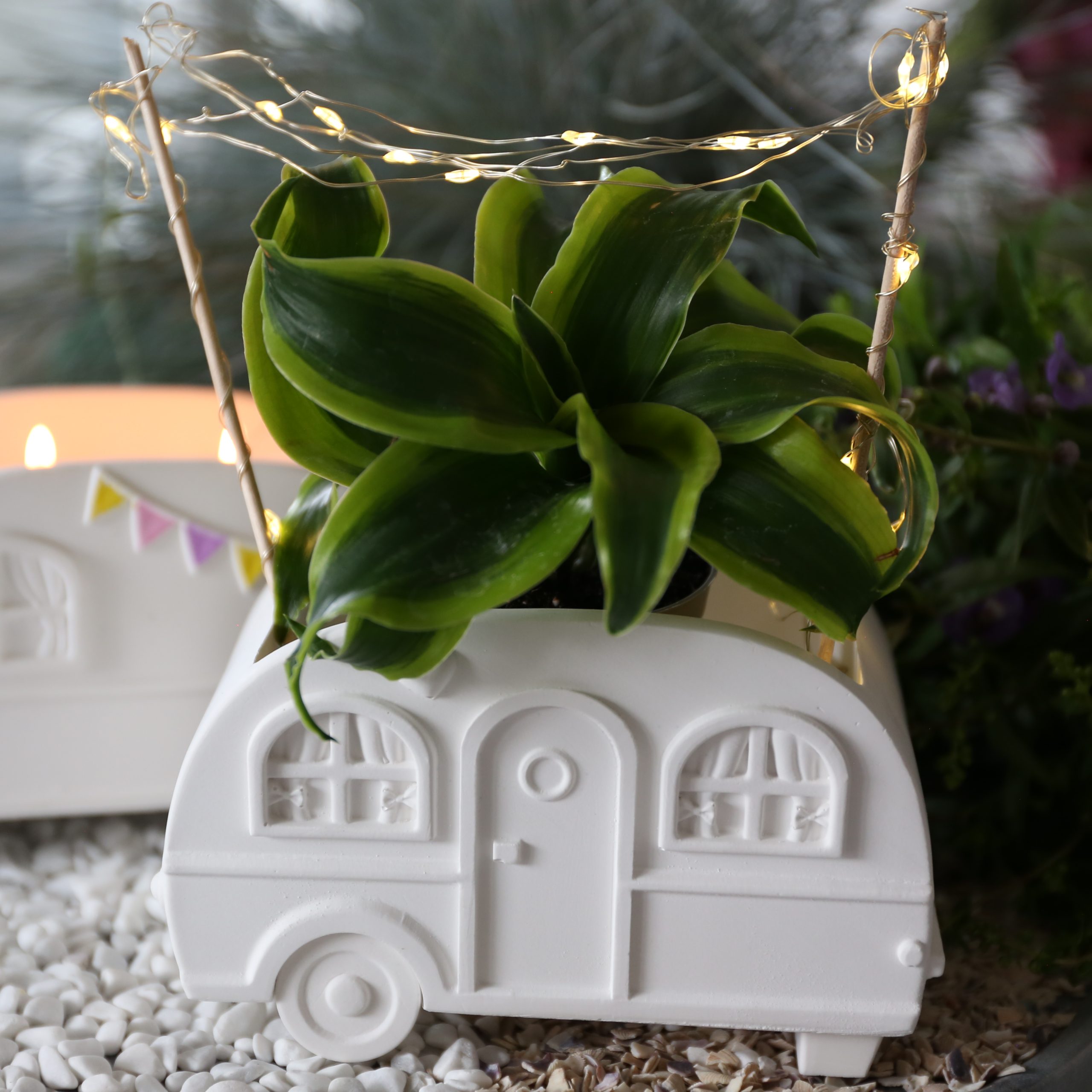 Silikon - Gießform - Camper - Wohnwagen - Blumenvase - Set - mit Manschette und Klammern – Bild 21
