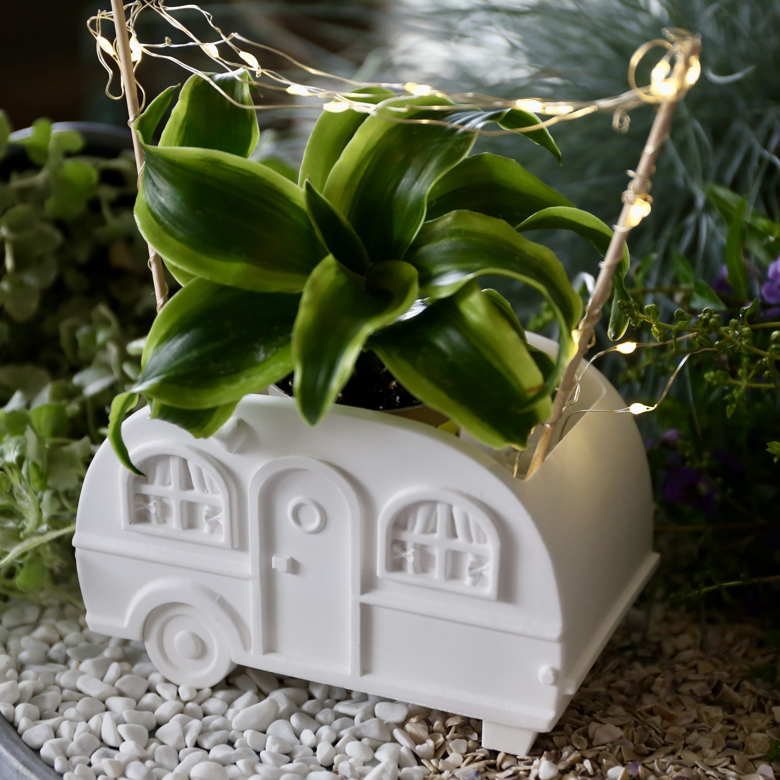 Silikon - Gießform - Camper - Wohnwagen - Blumenvase - Set - mit Manschette und Klammern – Bild 23