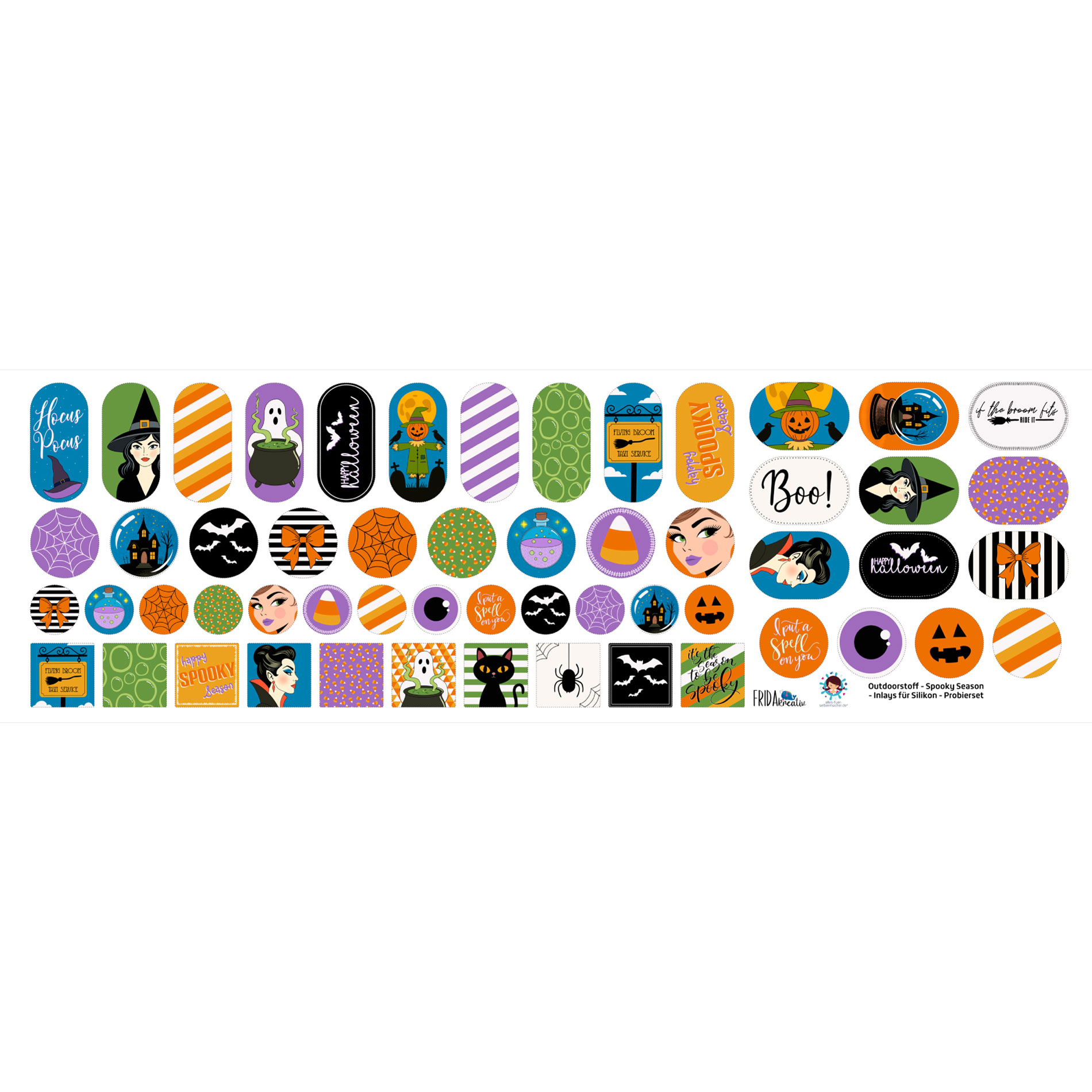 Outdoorstoff - Spooky Season - Inlays für Silikon - Dekoteller - Tablett - wähle aus 4 Varianten - Frida Kreativ - abby and amy – Bild 12