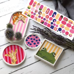 Outdoorstoff - Tierisch Bunt - Inlays für Silikon - Probierset - Andrea Liesert - abby and amy