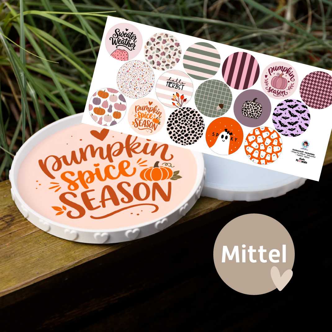 Outdoorstoff - Herbstliebe - Inlays für Silikon - Dekoteller - Tablett - wähle aus 2 Größen - studio.mARTinchen - abby and amy
