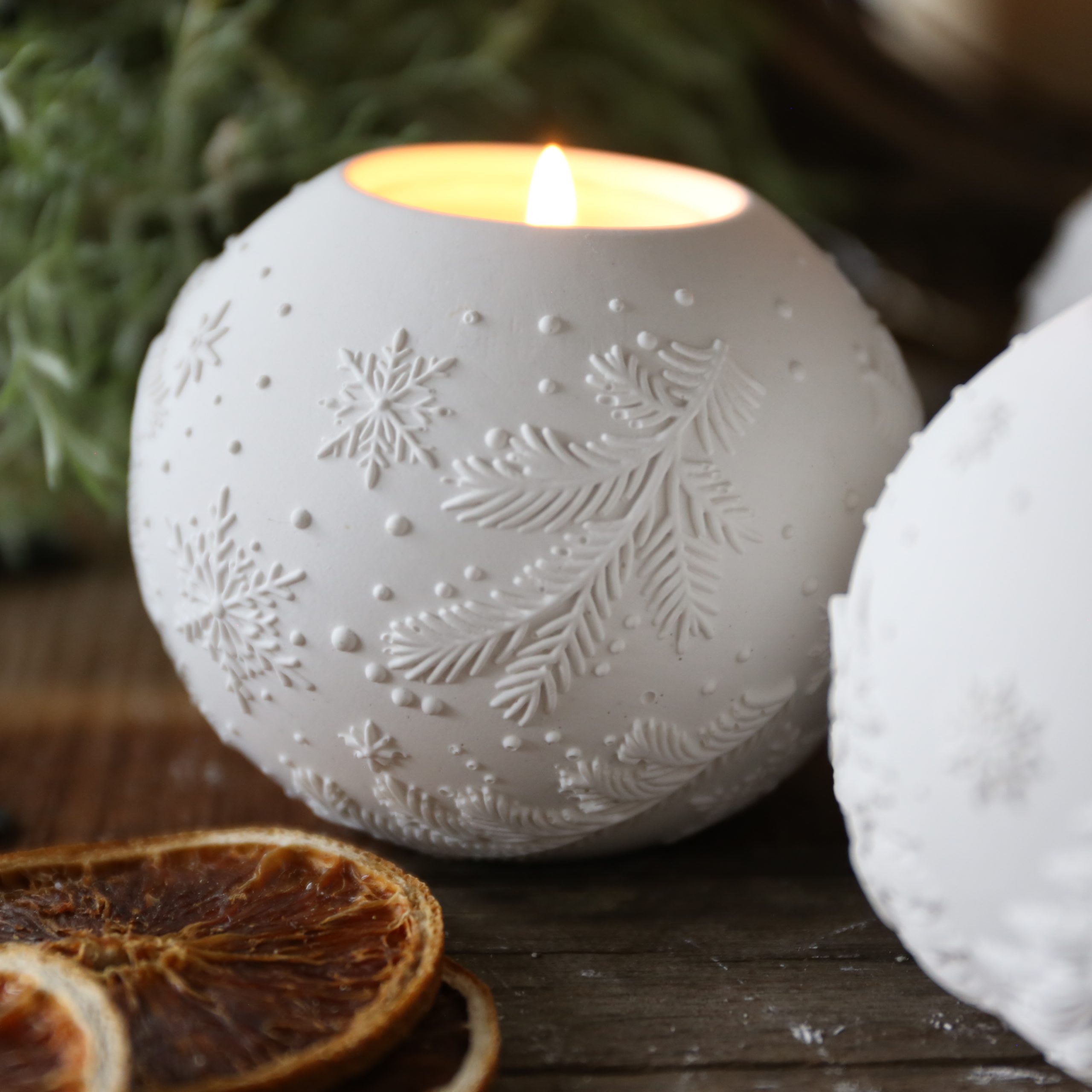 Silikon - Gießform - Weihnachtliche Dekokugel Teelichter - Weihnachtensdeko - wähle aus 3 Varianten – Bild 3