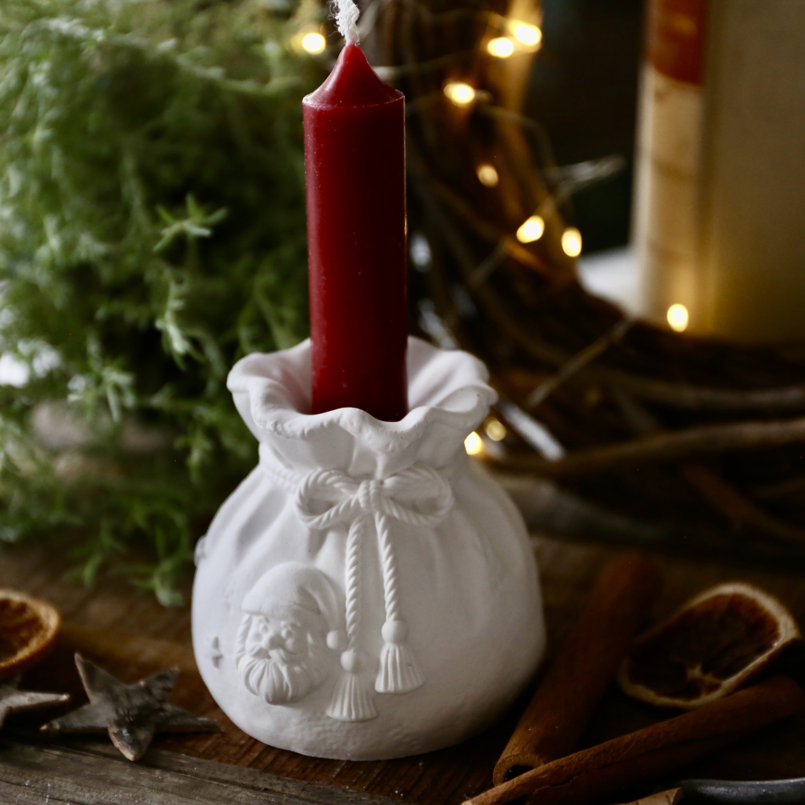 Silikon - Gießform - Geschenkbeutel - Kerzenhalter - Adventsdeko - Weihnachtsdeko - für Stabkerzen – Bild 5