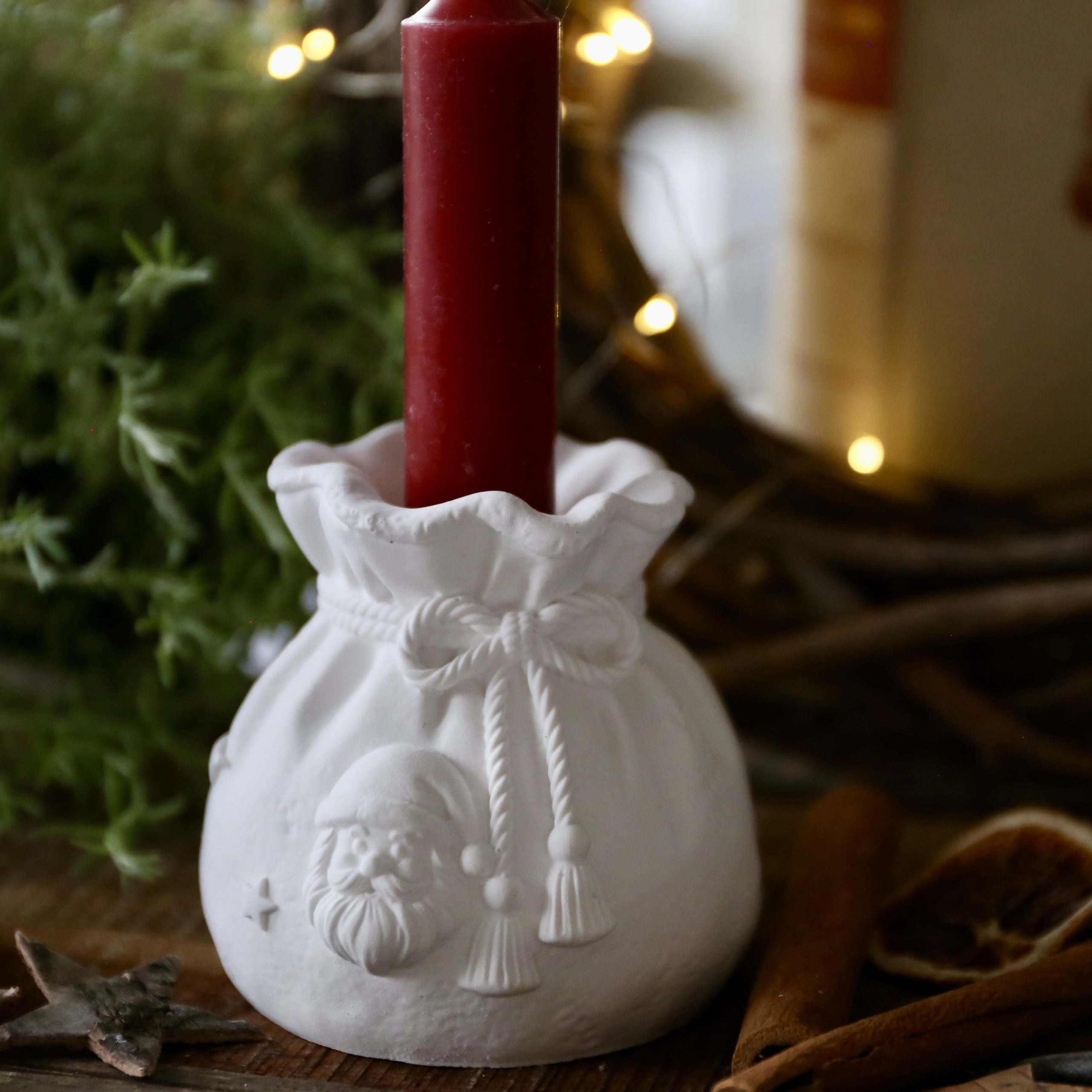 Silikon - Gießform - Geschenkbeutel - Kerzenhalter - Adventsdeko - Weihnachtsdeko - für Stabkerzen – Bild 6