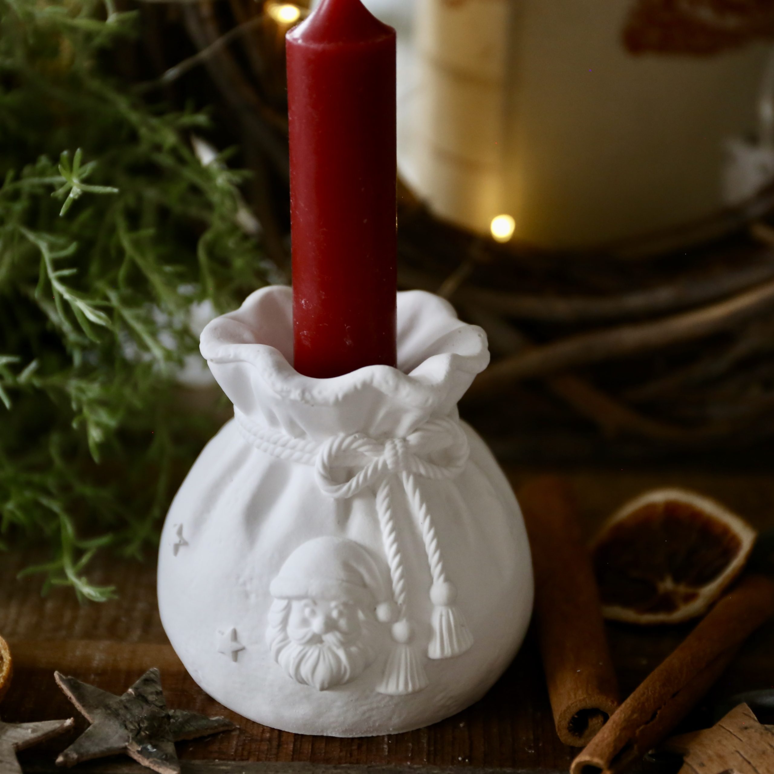 Silikon - Gießform - Geschenkbeutel - Kerzenhalter - Adventsdeko - Weihnachtsdeko - für Stabkerzen – Bild 7