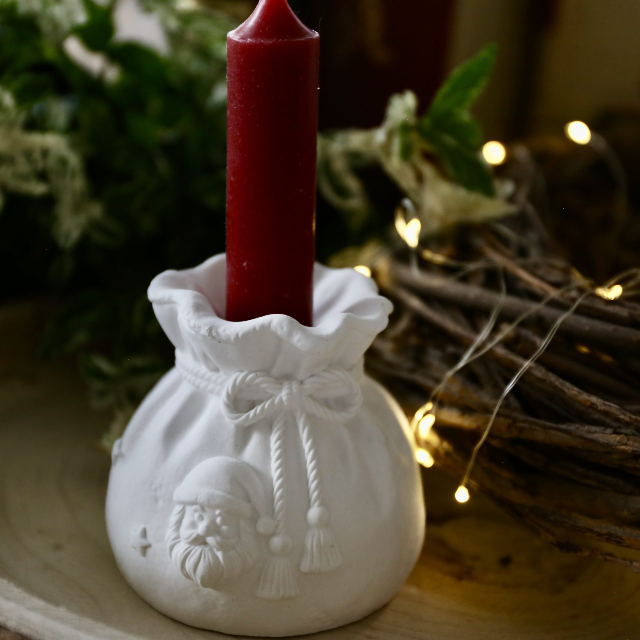 Silikon - Gießform - Geschenkbeutel - Kerzenhalter - Adventsdeko - Weihnachtsdeko - für Stabkerzen – Bild 10