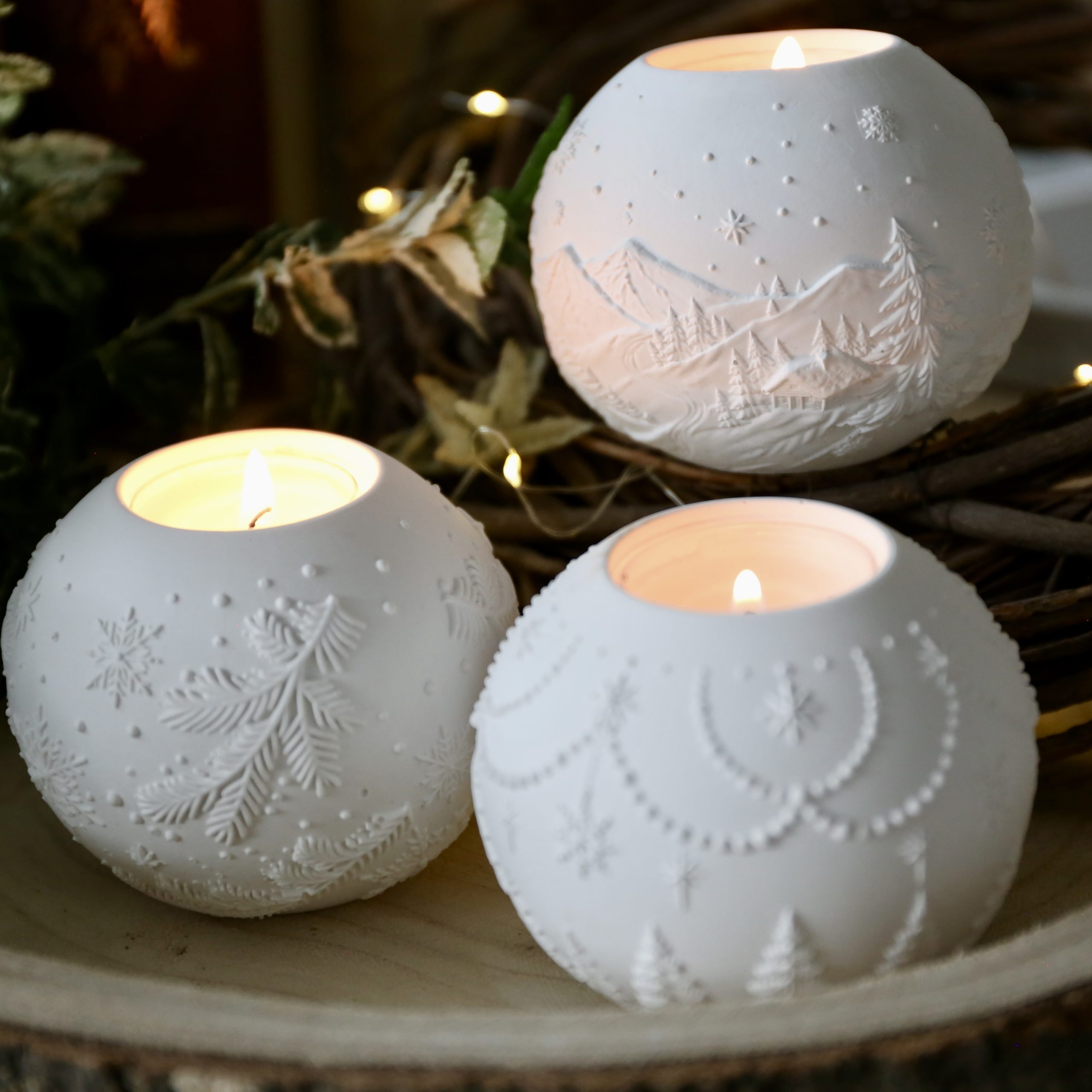Silikon - Gießform - Weihnachtliche Dekokugel Teelichter - Weihnachtensdeko - wähle aus 3 Varianten – Bild 21