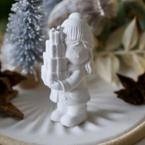 Silikon - Gießform - Mini Geschenkemädchen - Dekofigur - Geschenkstapel - Weihnachtsdeko - Winterdeko