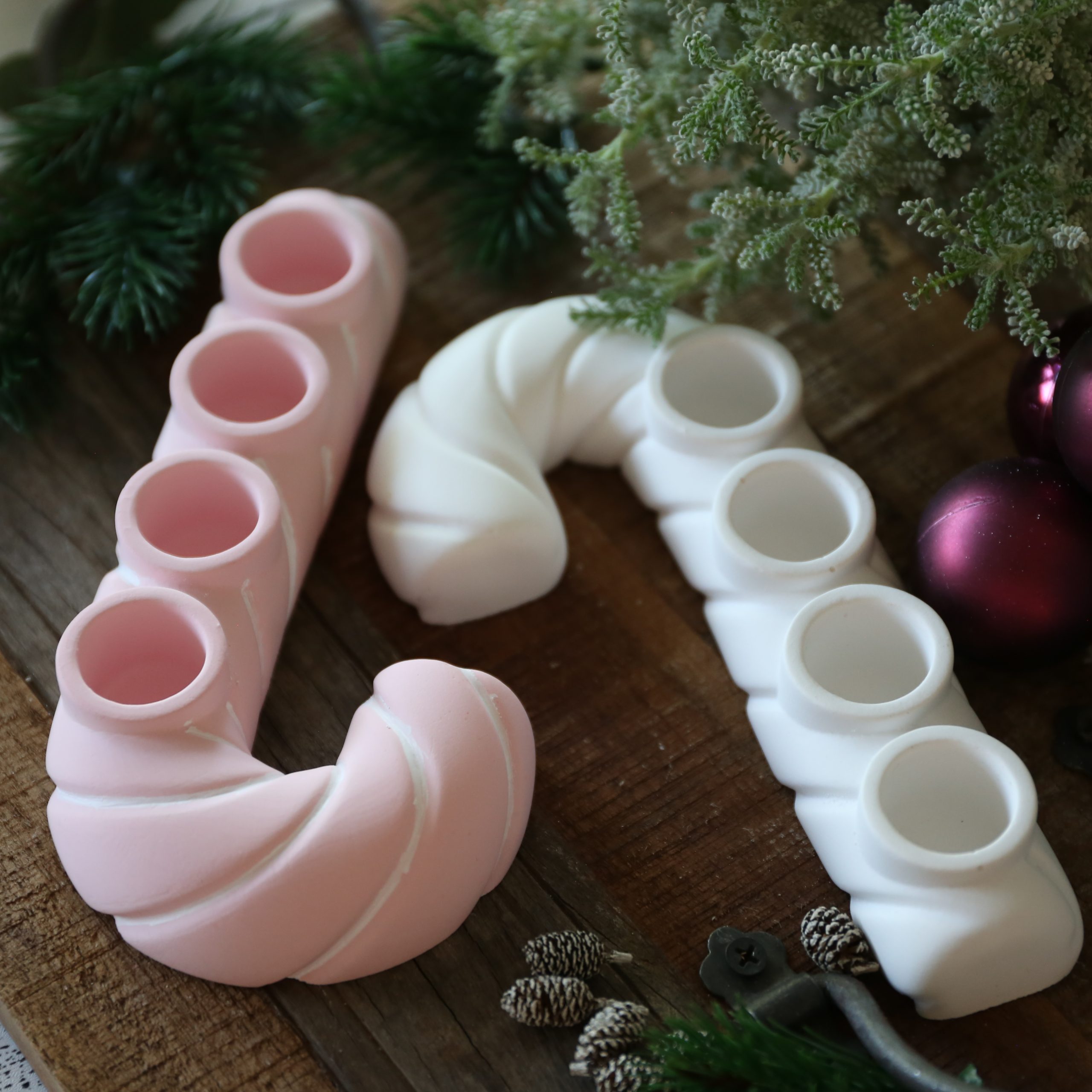 Silikon - Gießform - Zuckerstange - Kerzenhalter - Adventsdeko - Weihnachtsdeko - für Stabkerzen – Bild 6