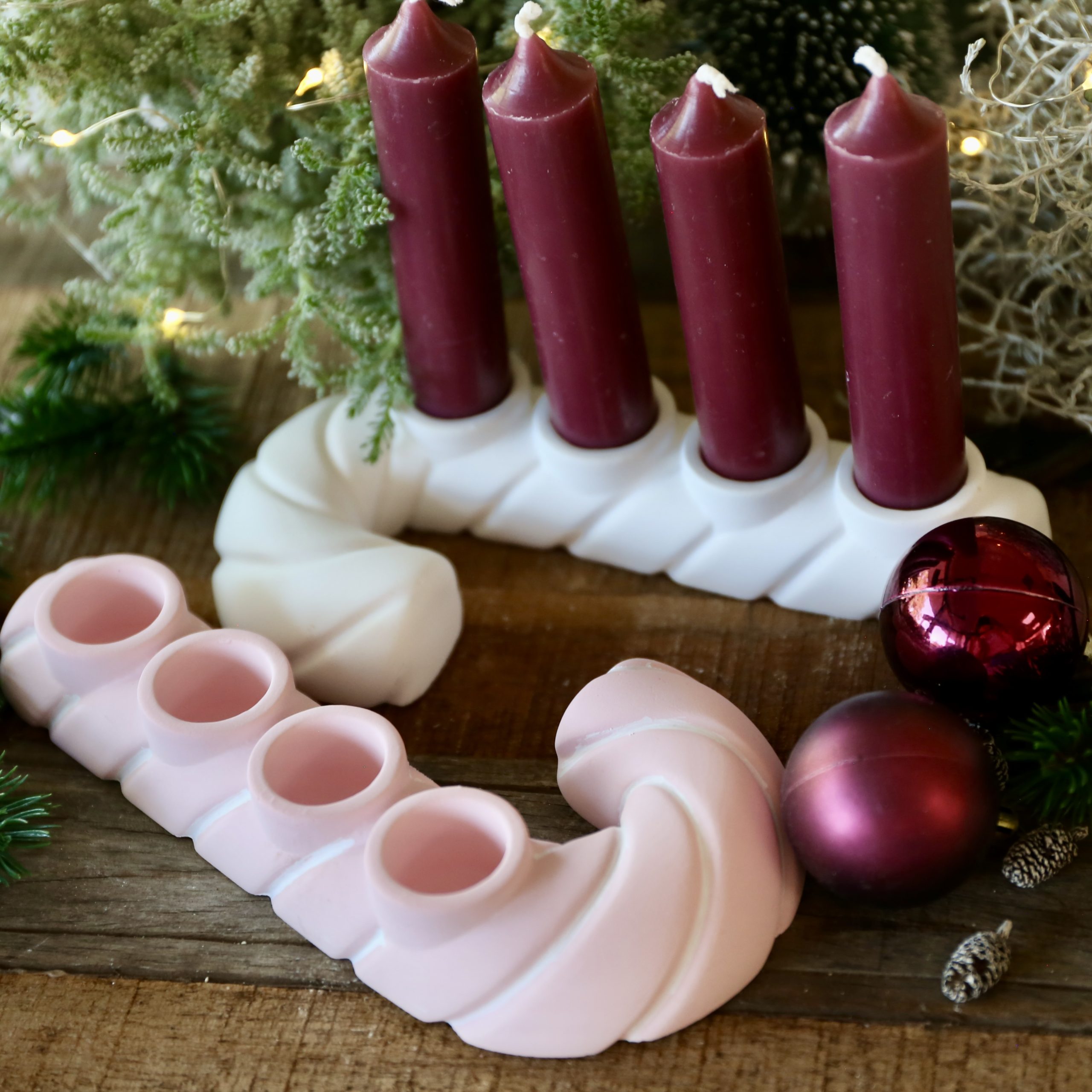 Silikon - Gießform - Zuckerstange - Kerzenhalter - Adventsdeko - Weihnachtsdeko - für Stabkerzen – Bild 8