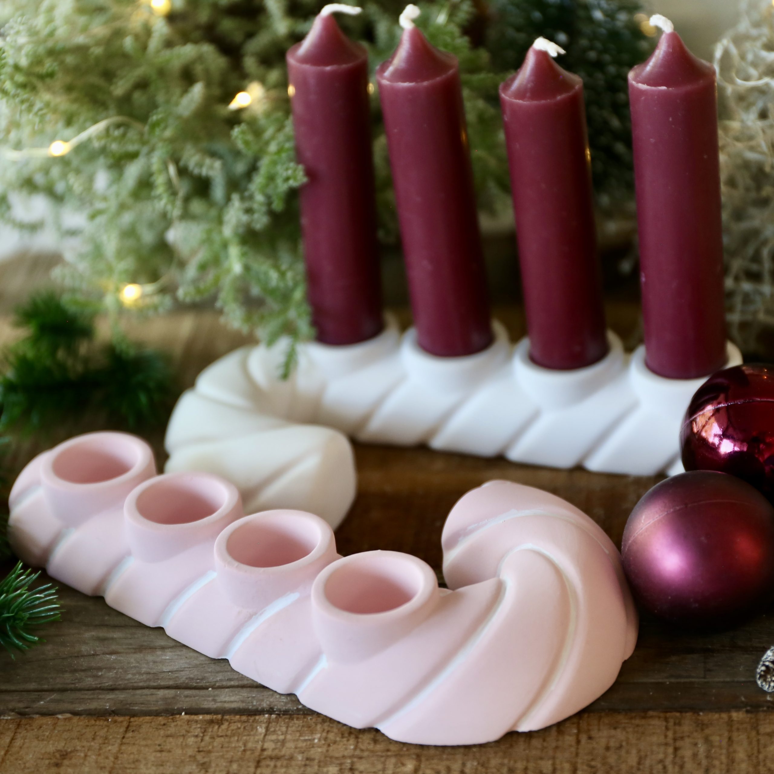 Silikon - Gießform - Zuckerstange - Kerzenhalter - Adventsdeko - Weihnachtsdeko - für Stabkerzen – Bild 9