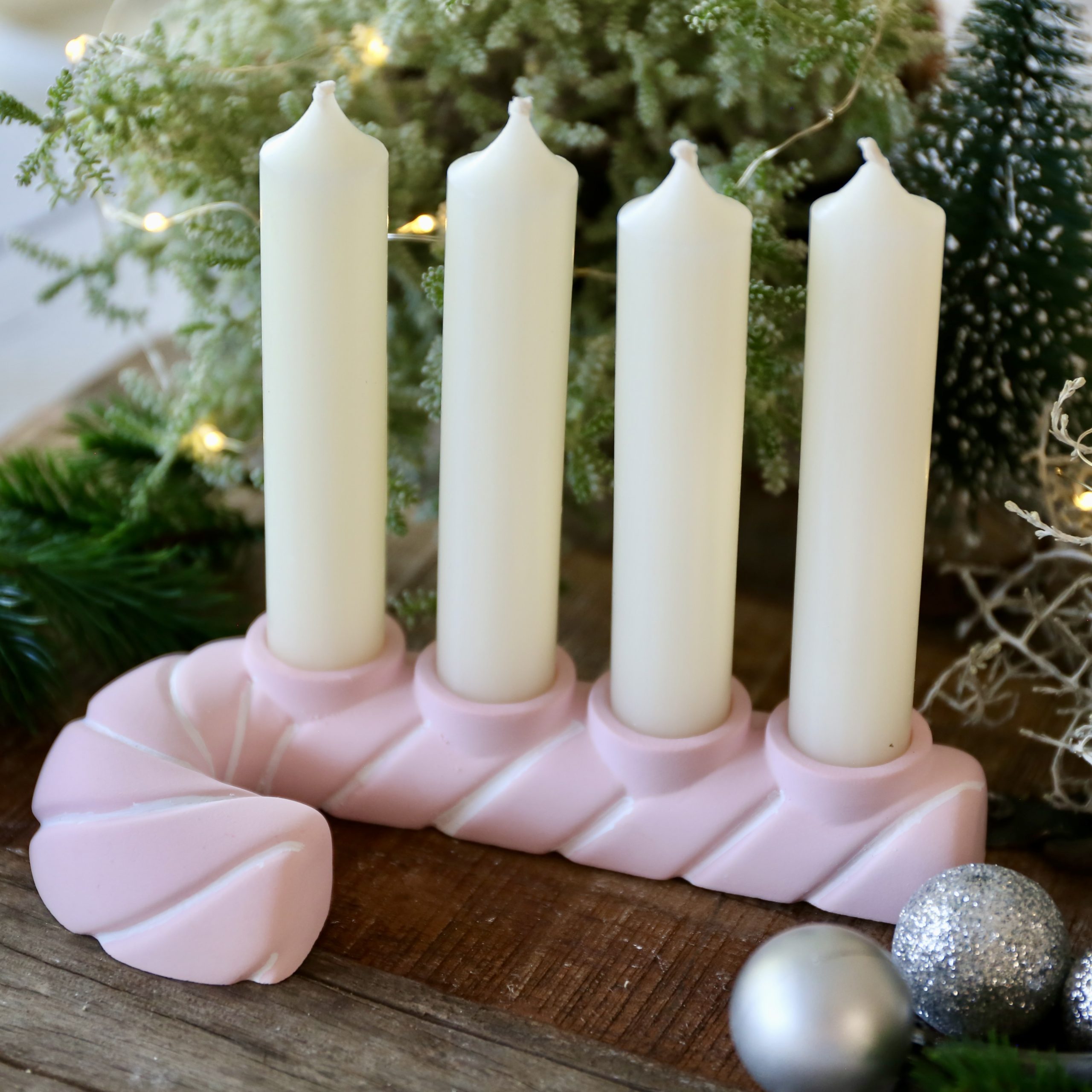 Silikon - Gießform - Zuckerstange - Kerzenhalter - Adventsdeko - Weihnachtsdeko - für Stabkerzen – Bild 10