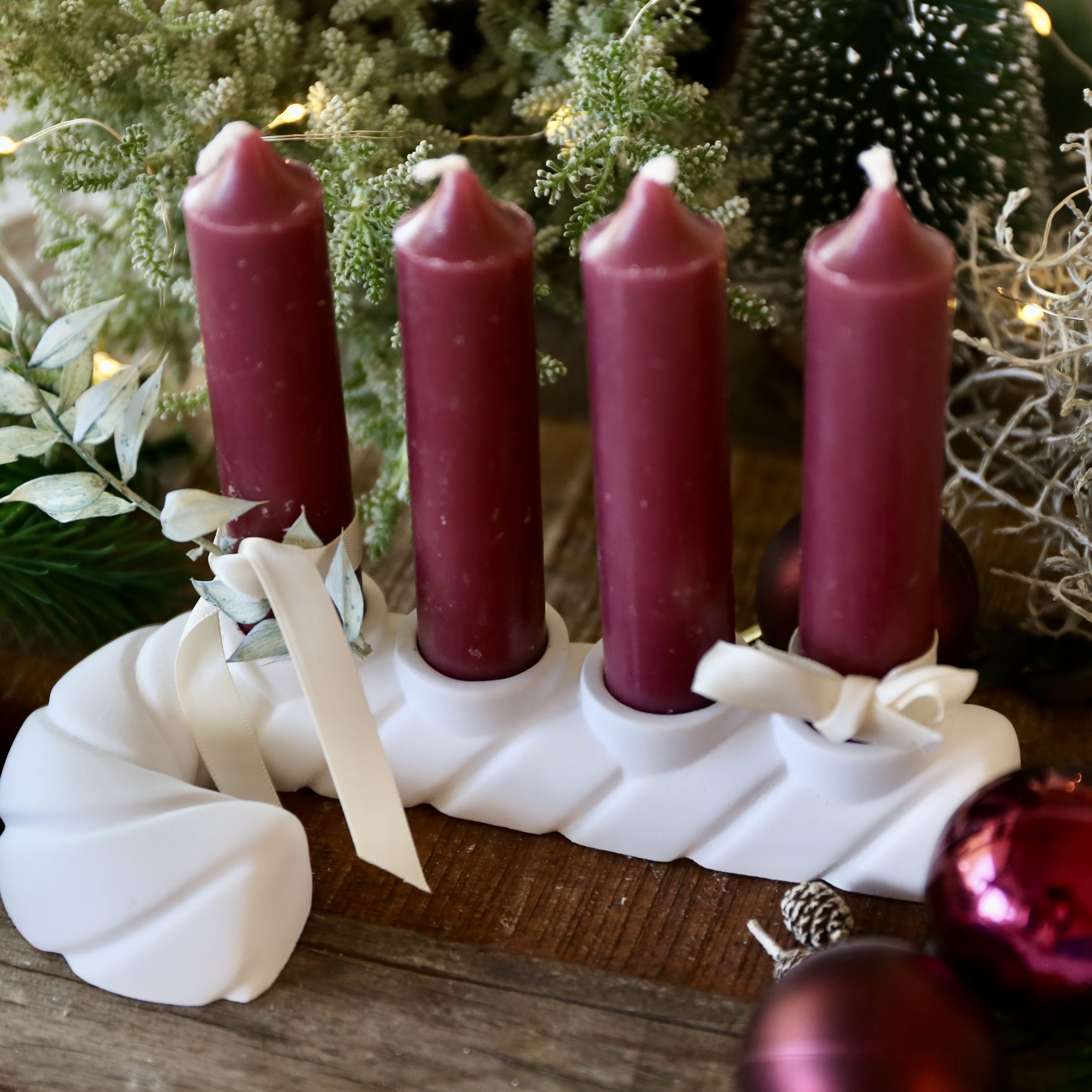 Silikon - Gießform - Zuckerstange - Kerzenhalter - Adventsdeko - Weihnachtsdeko - für Stabkerzen – Bild 11
