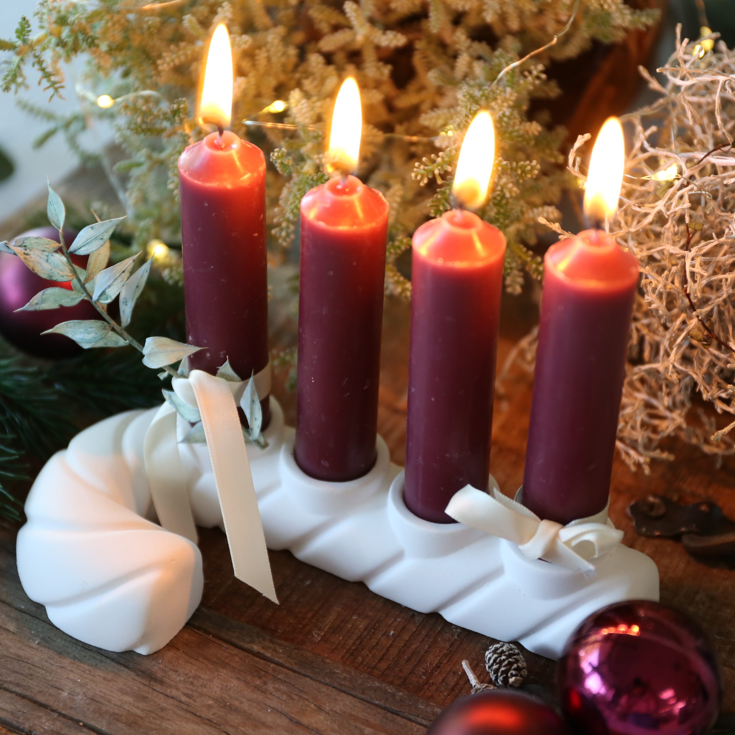 Silikon - Gießform - Zuckerstange - Kerzenhalter - Adventsdeko - Weihnachtsdeko - für Stabkerzen – Bild 13