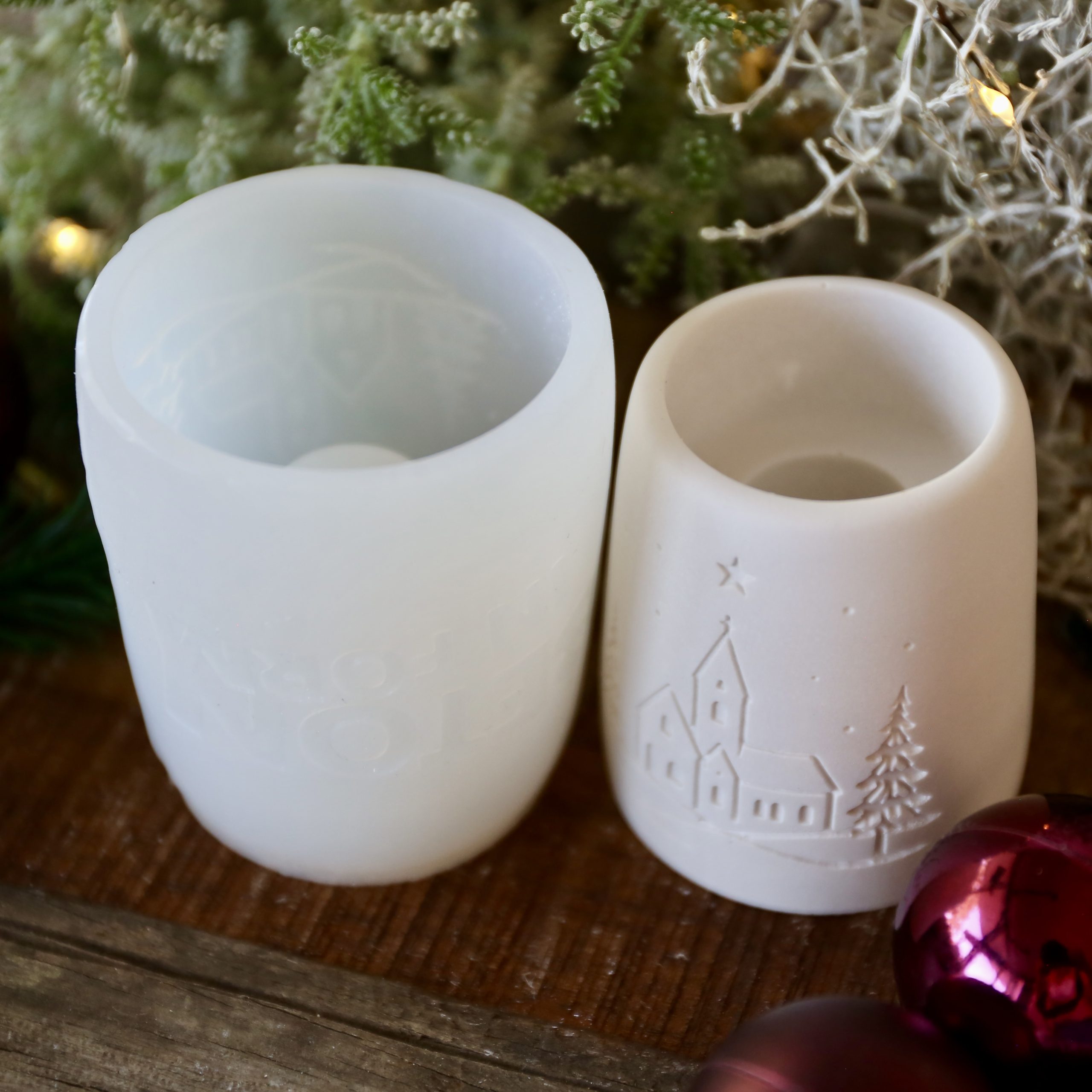 Silikon - Gießform - Weihnachtliche Teelichthalter - Weihnachtsdeko - Winterdeko - wähle aus 4 Varianten – Bild 6