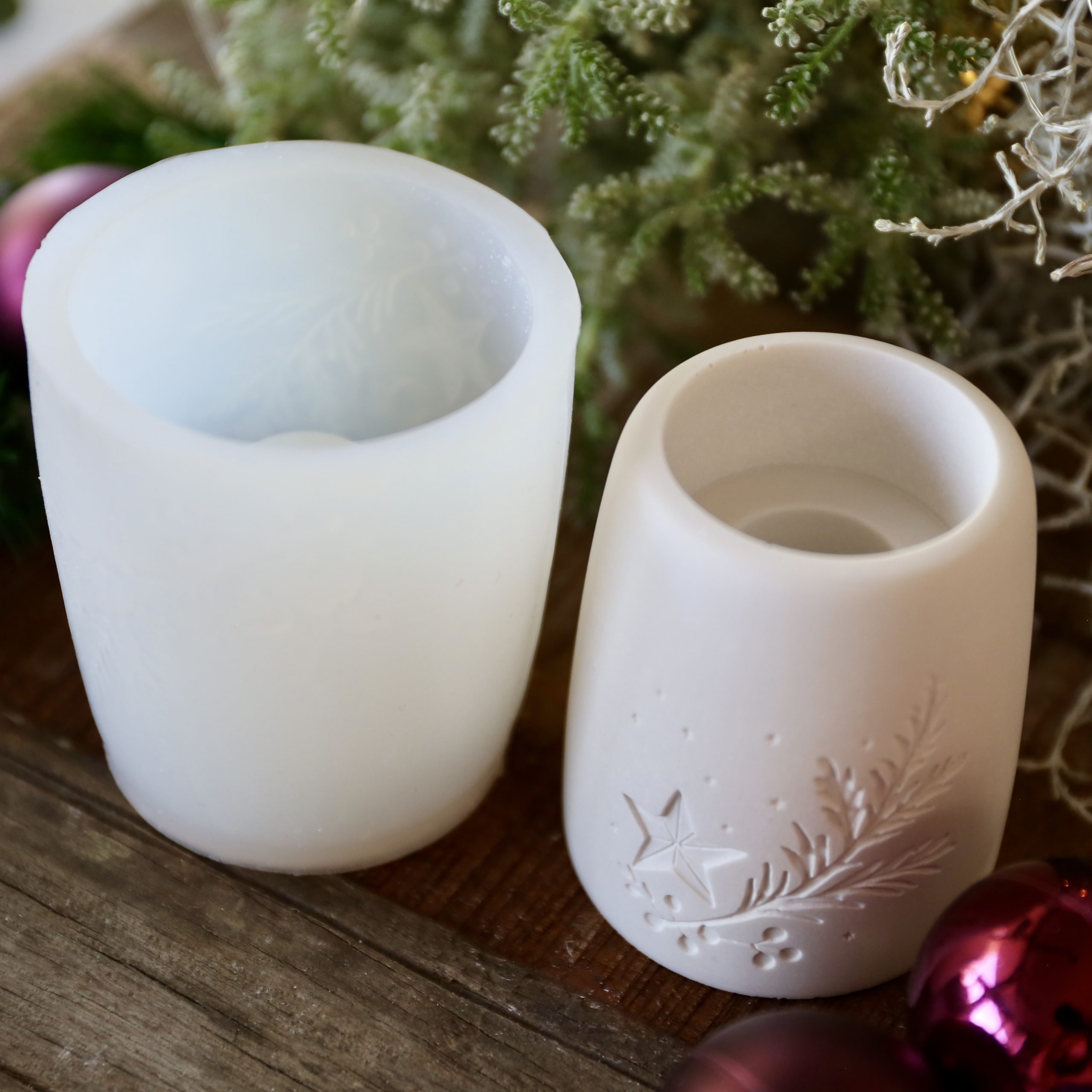Silikon - Gießform - Weihnachtliche Teelichthalter - Weihnachtsdeko - Winterdeko - wähle aus 4 Varianten – Bild 8