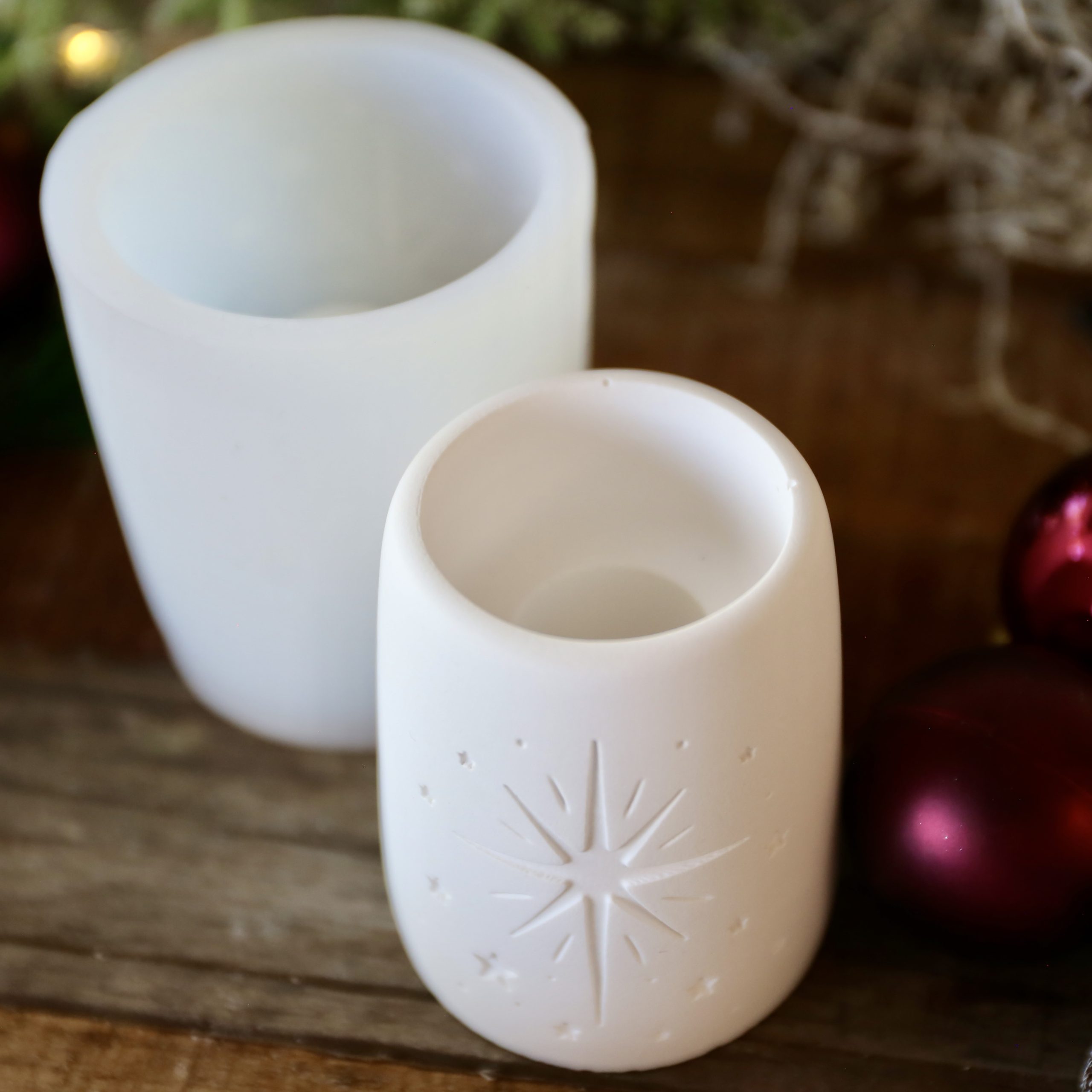Silikon - Gießform - Weihnachtliche Teelichthalter - Weihnachtsdeko - Winterdeko - wähle aus 4 Varianten – Bild 10