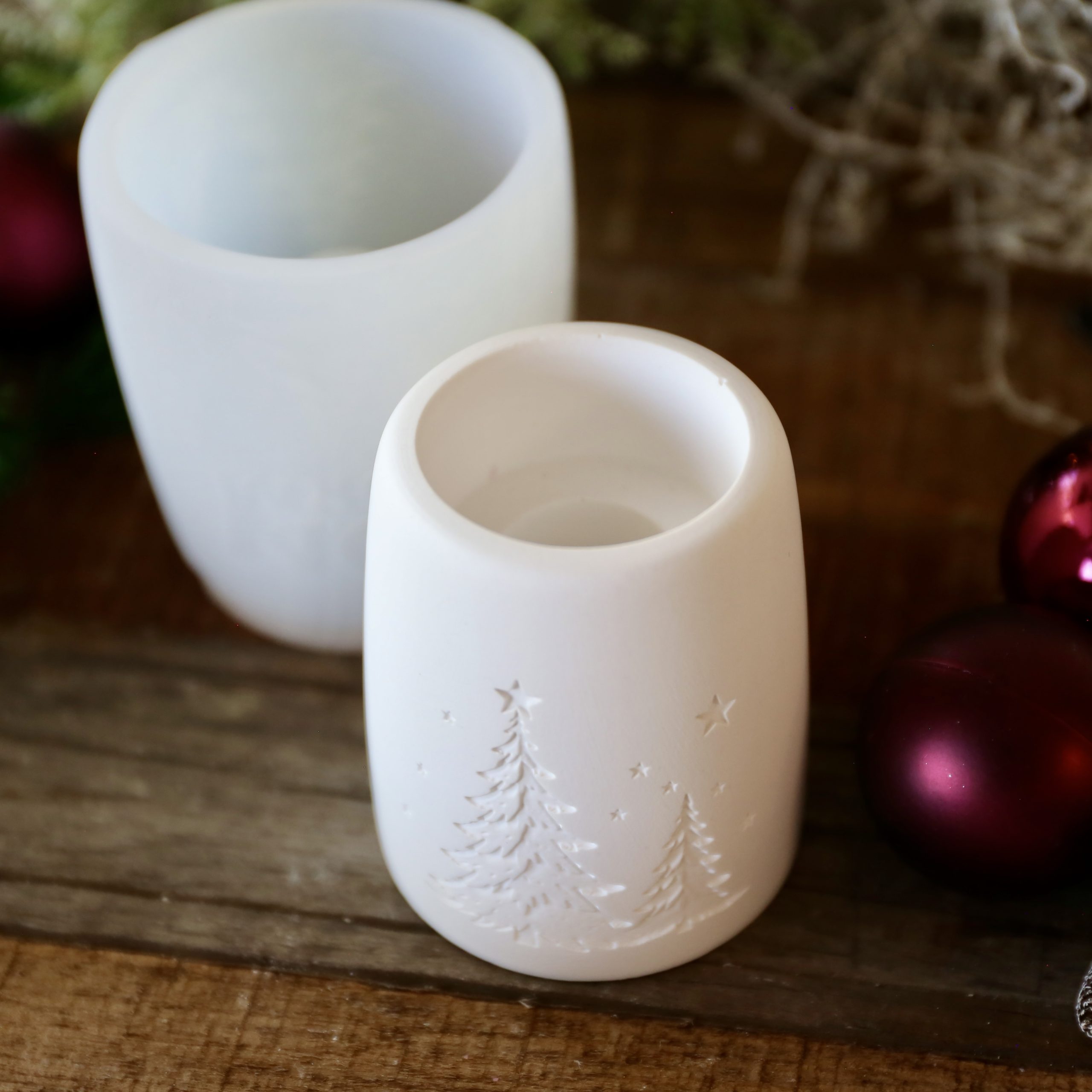 Silikon - Gießform - Weihnachtliche Teelichthalter - Weihnachtsdeko - Winterdeko - wähle aus 4 Varianten – Bild 12
