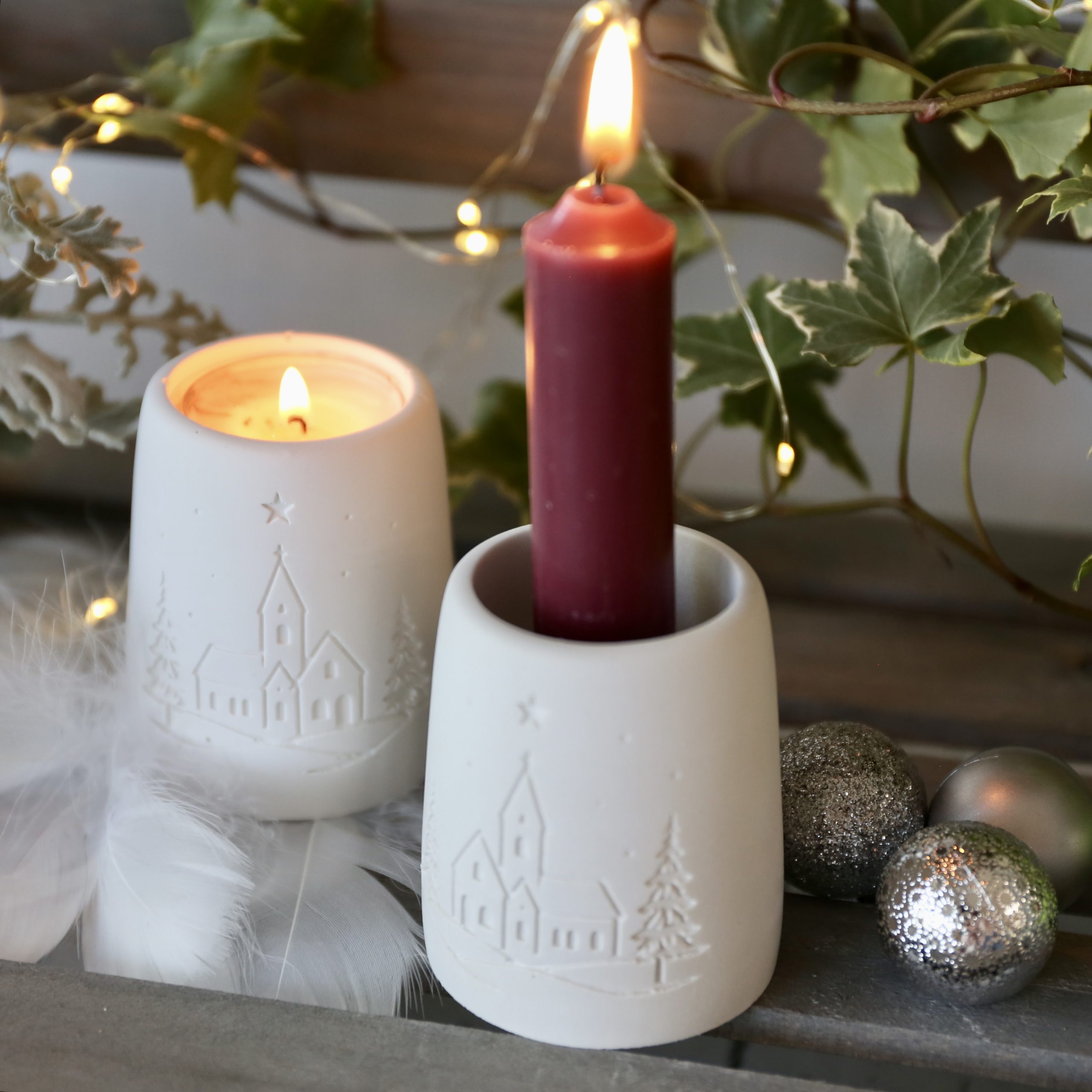 Silikon - Gießform - Weihnachtliche Teelichthalter - Weihnachtsdeko - Winterdeko - wähle aus 4 Varianten – Bild 13