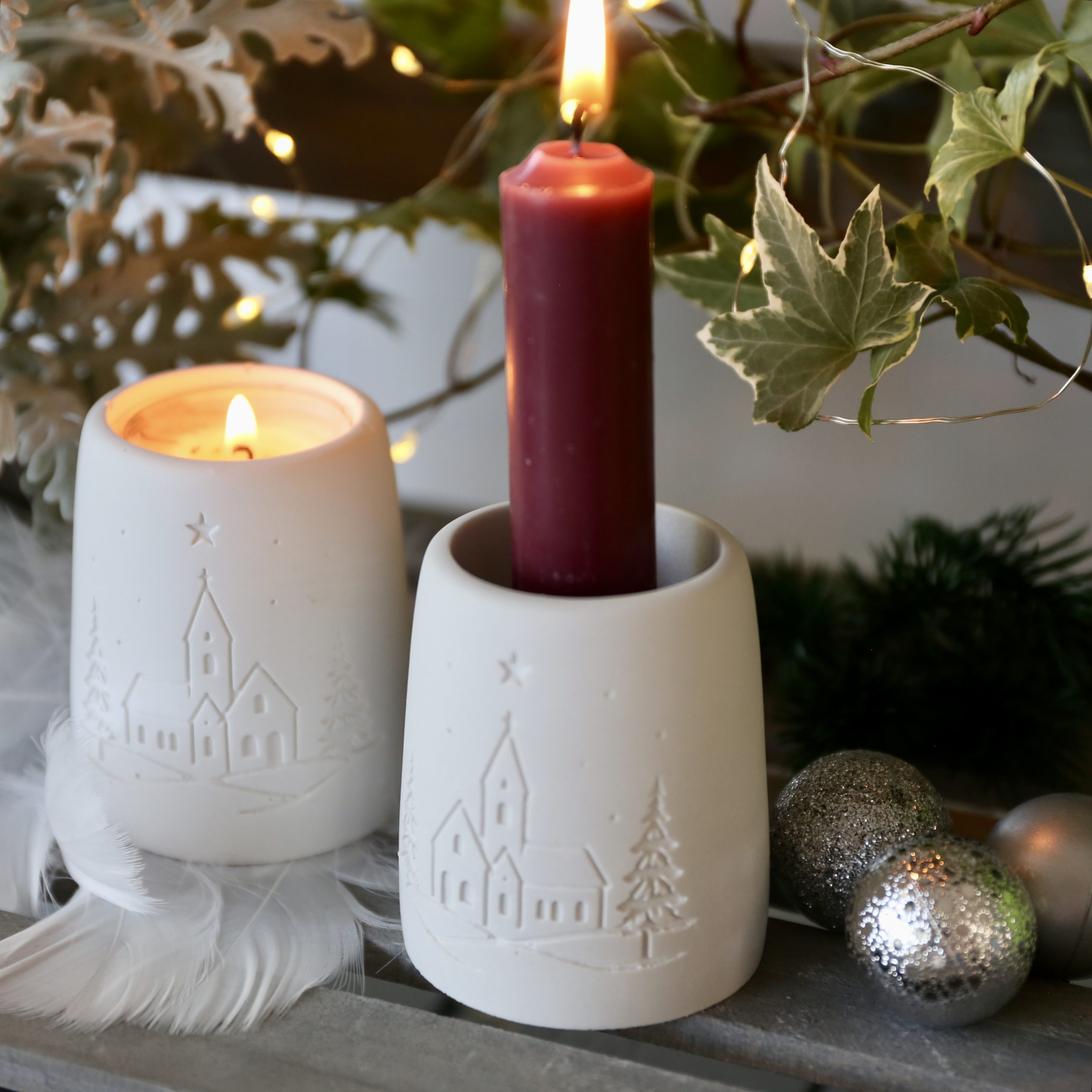 Silikon - Gießform - Weihnachtliche Teelichthalter - Weihnachtsdeko - Winterdeko - wähle aus 4 Varianten – Bild 15