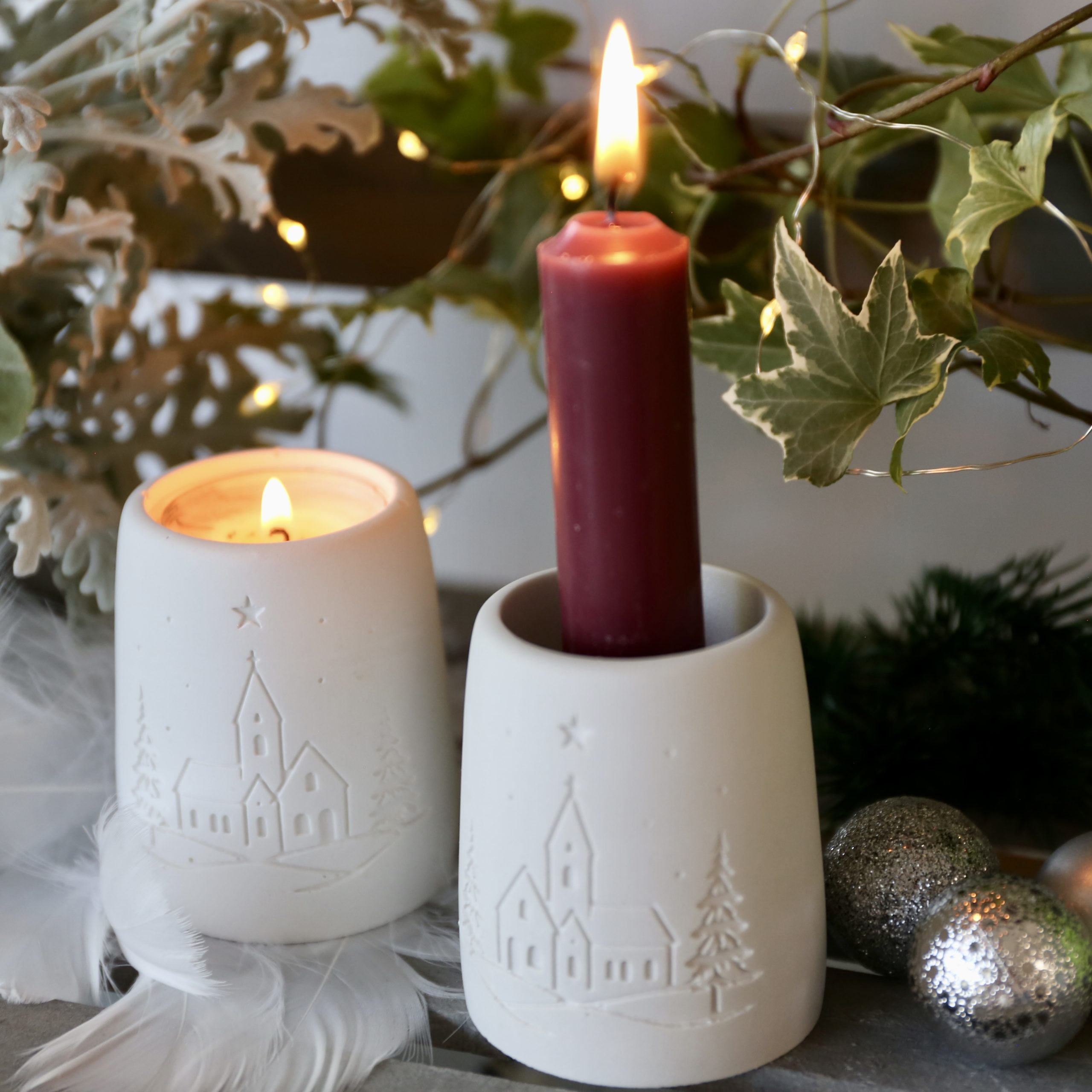 Silikon - Gießform - Weihnachtliche Teelichthalter - Weihnachtsdeko - Winterdeko - wähle aus 4 Varianten – Bild 16