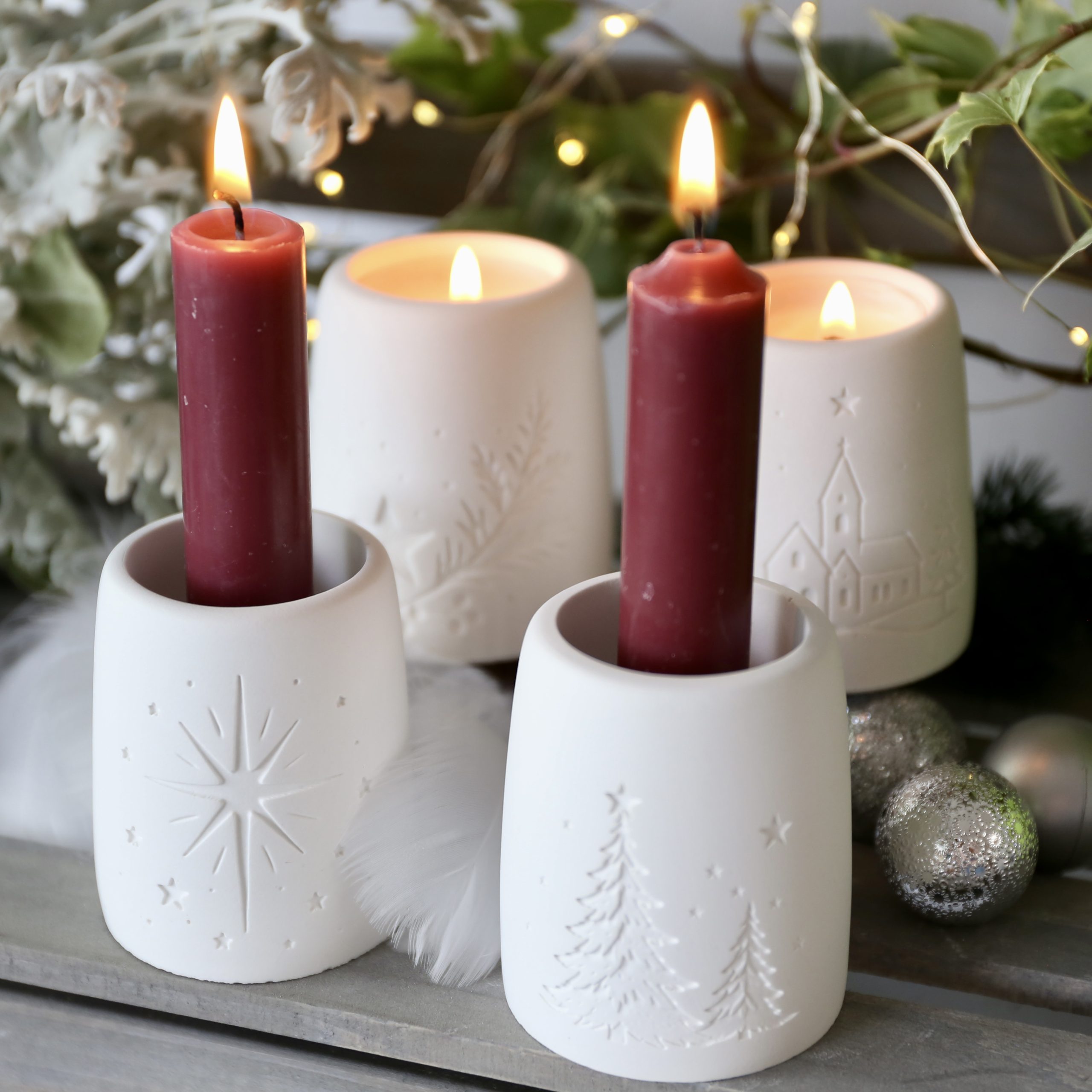Silikon - Gießform - Weihnachtliche Teelichthalter - Weihnachtsdeko - Winterdeko - wähle aus 4 Varianten – Bild 41