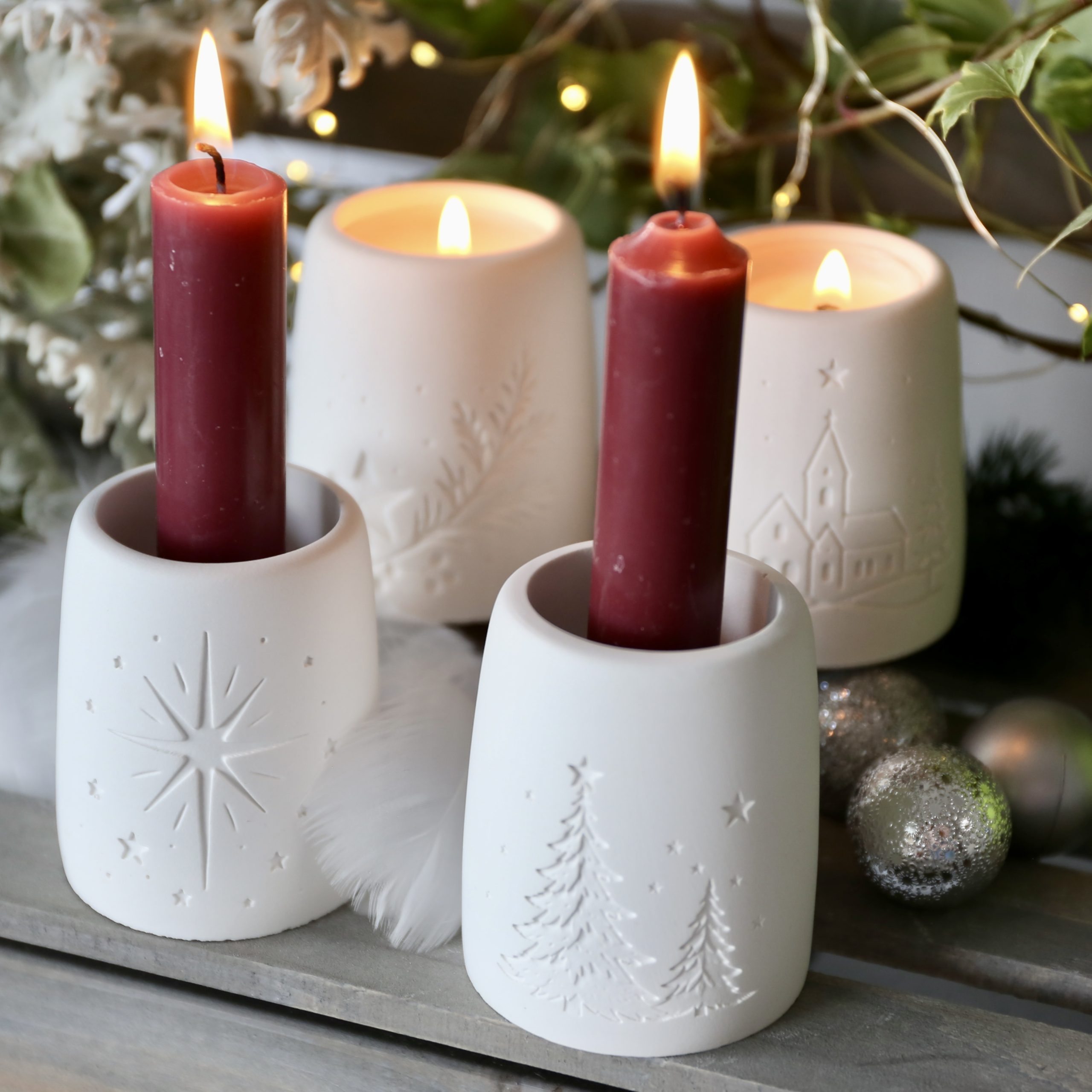 Silikon - Gießform - Weihnachtliche Teelichthalter - Weihnachtsdeko - Winterdeko - wähle aus 4 Varianten – Bild 43