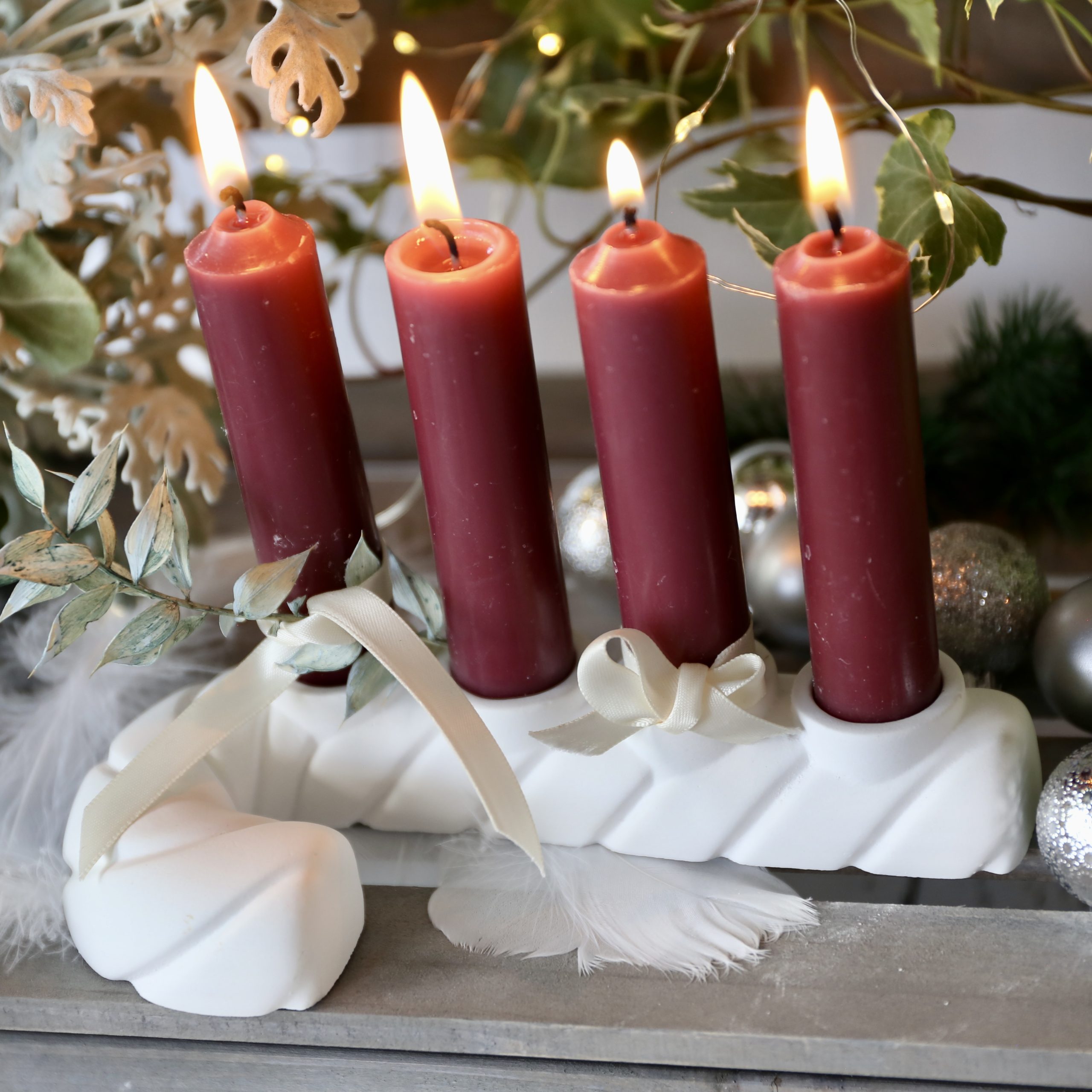 Silikon - Gießform - Zuckerstange - Kerzenhalter - Adventsdeko - Weihnachtsdeko - für Stabkerzen – Bild 15