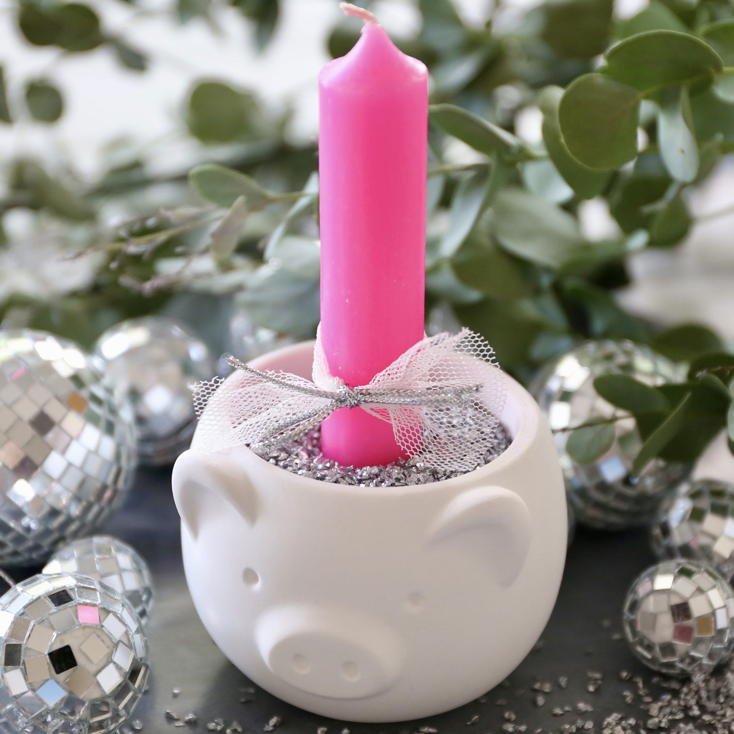 Silikon - Gießform - Glücksschwein - kleiner Pflanztopf - Silvesterdeko - Neujahr - Glücksbringer – Bild 3