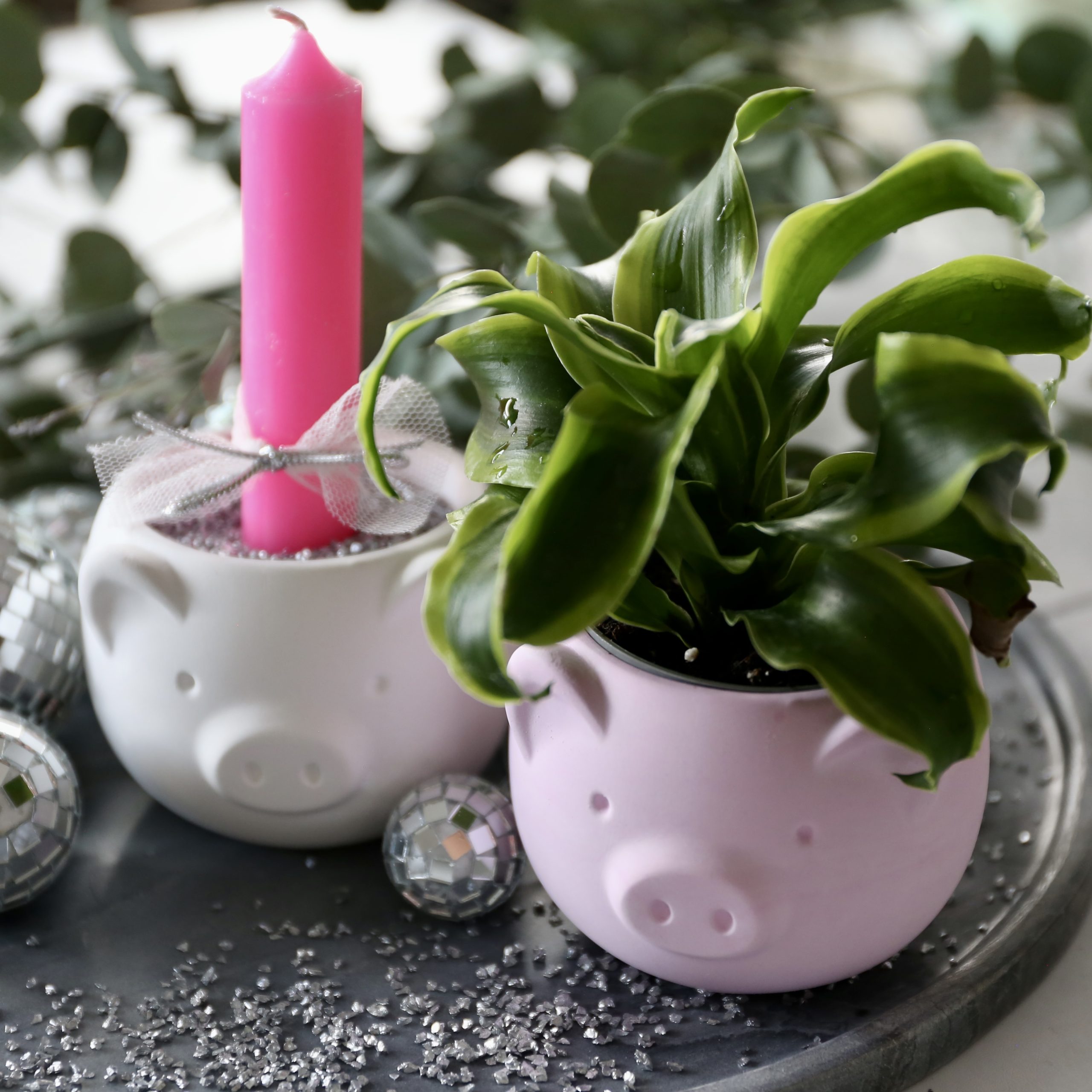 Silikon - Gießform - Glücksschwein - kleiner Pflanztopf - Silvesterdeko - Neujahr - Glücksbringer – Bild 7